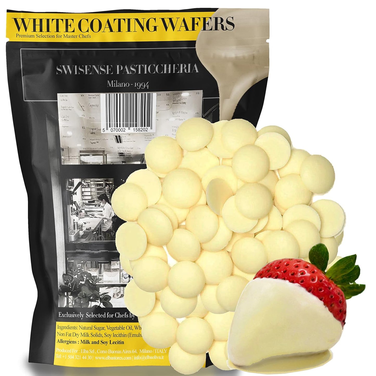 White Melting Chocolate Candy Melts | White Chocolate Melts 5 Lbs| Melting Chocolate Wafers Chips in Healthy Resealable Packaging Perfect for Baking Dipping Chocolate Fountain Fondue Coating Wafer