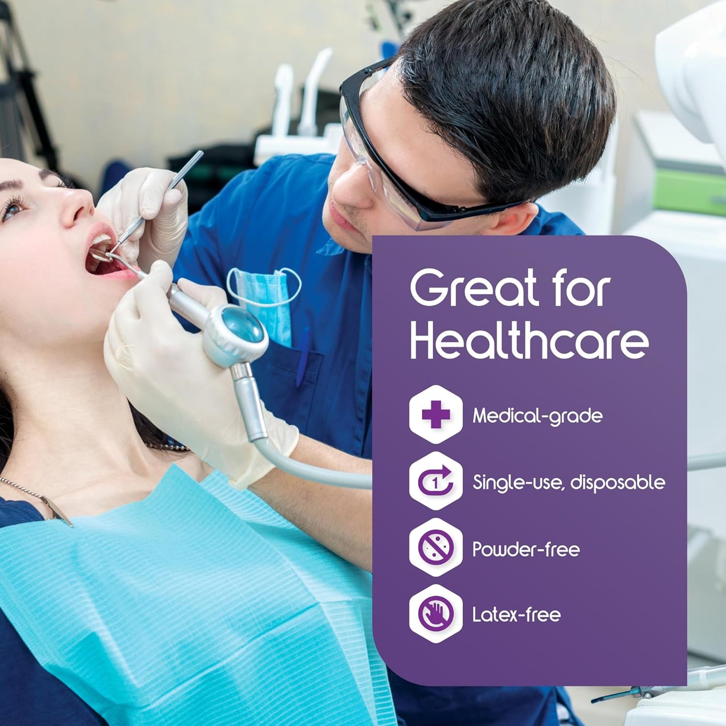 Inspire Stretch Vinyl Exam Gloves | THE ORIGINAL Quality Disposable Latex Free Medical Glove Cleaning Cooking Food Service Labs Healthcare and Household Small, 1000 Count