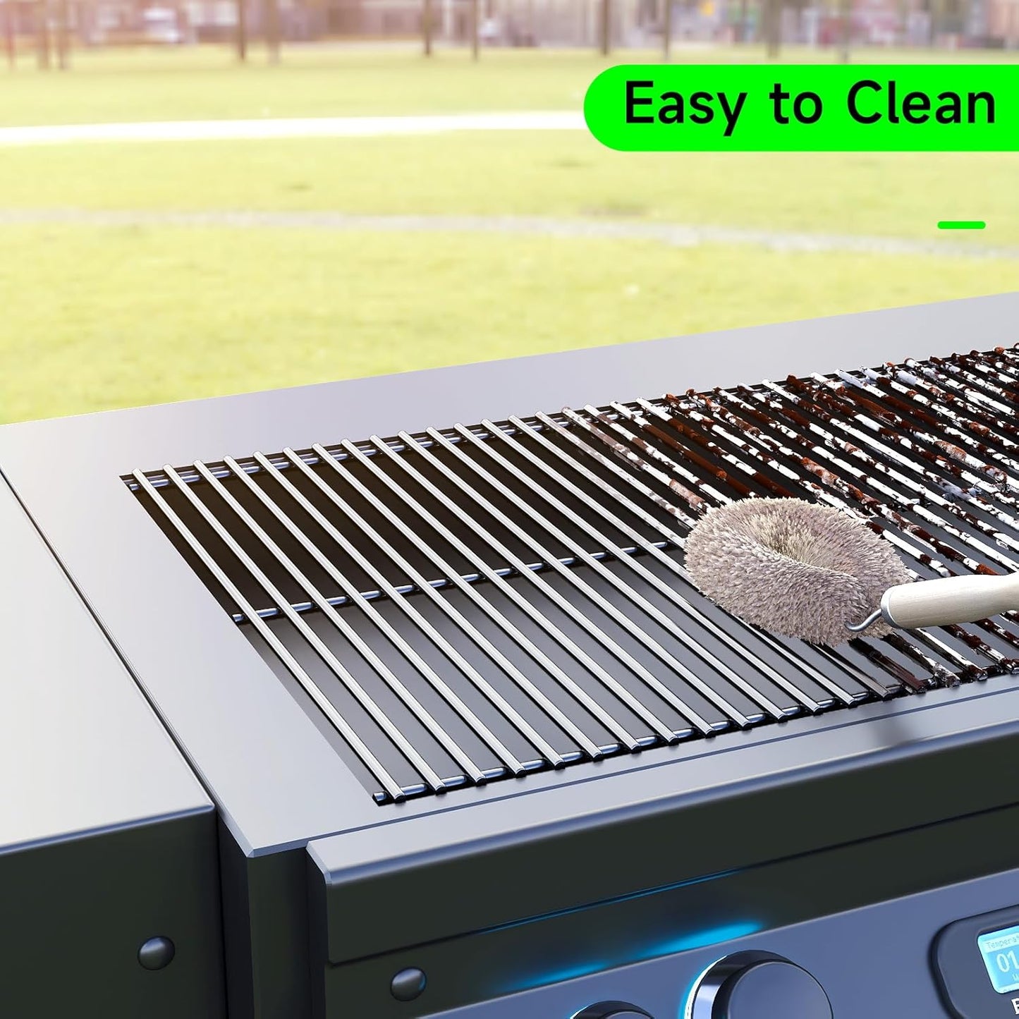 18.75" Grill Grates Replacement Parts for Weber Genesis II 300 and Genesis II LX 300 Series Gas Grills, Genesis II E&S 310 315 320 325 340, 66095, 304 Stainless Steel Cooking BBQ Grids