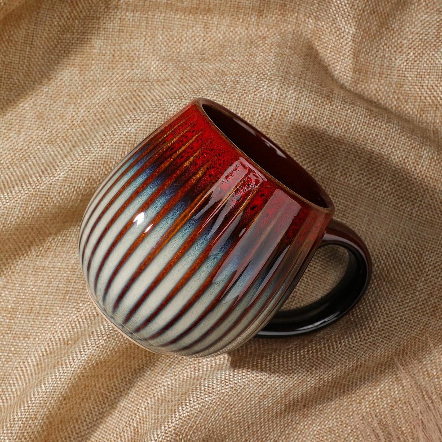 CosyCorner Ceramic Coffee Mugs Set, 17 oz Large Coffee Cups for Home and Office, Ceramic Cup for Coffee & Tea（A×4 pcs）