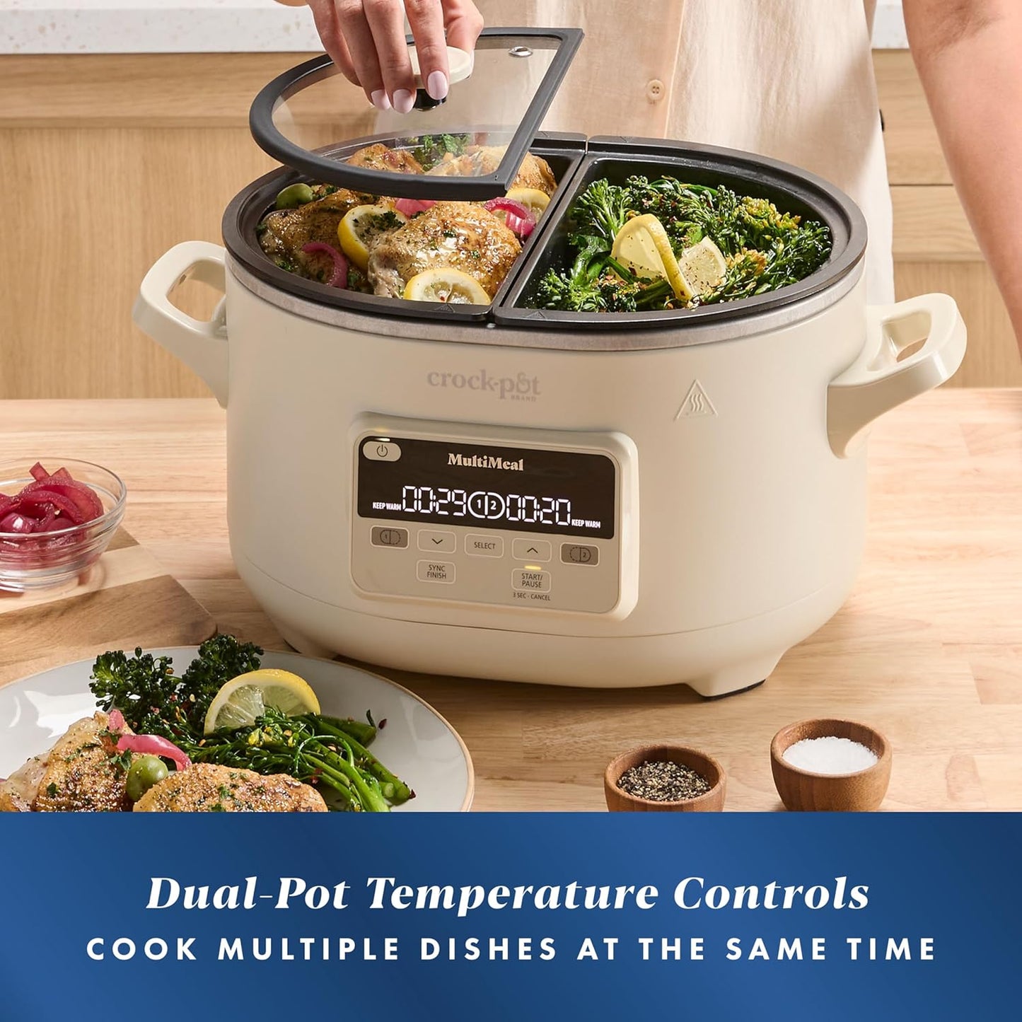 Crock-Pot MultiMeal Multicooker and Programmable Slow Cooker with Bake Function Oat Milk