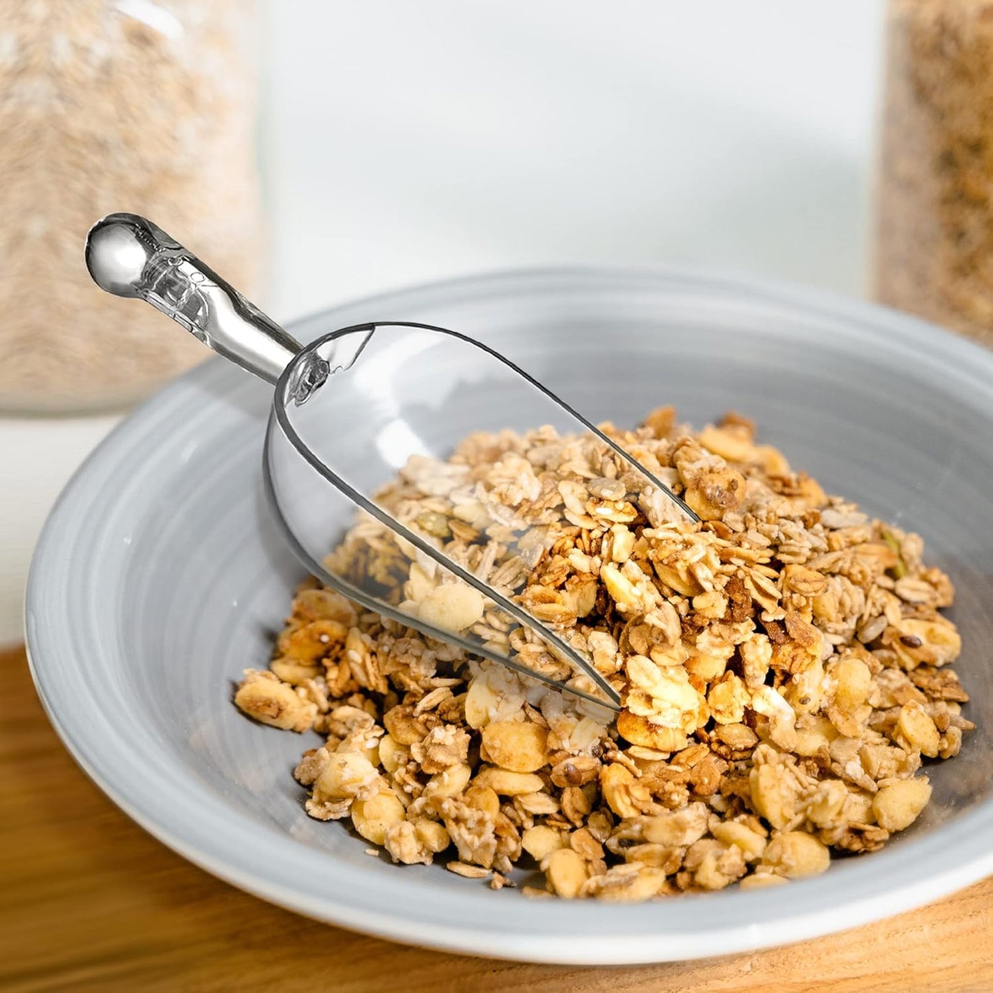 Amazing Abby - Elsa - 5-Ounce Plastic Ice Scoops (Set of 4), Plastic Utility Scoops, BPA-Free, Food-Grade, Shatter-Proof, Good for Kitchen and Restaurant, Perfect for Home and Commercial Use