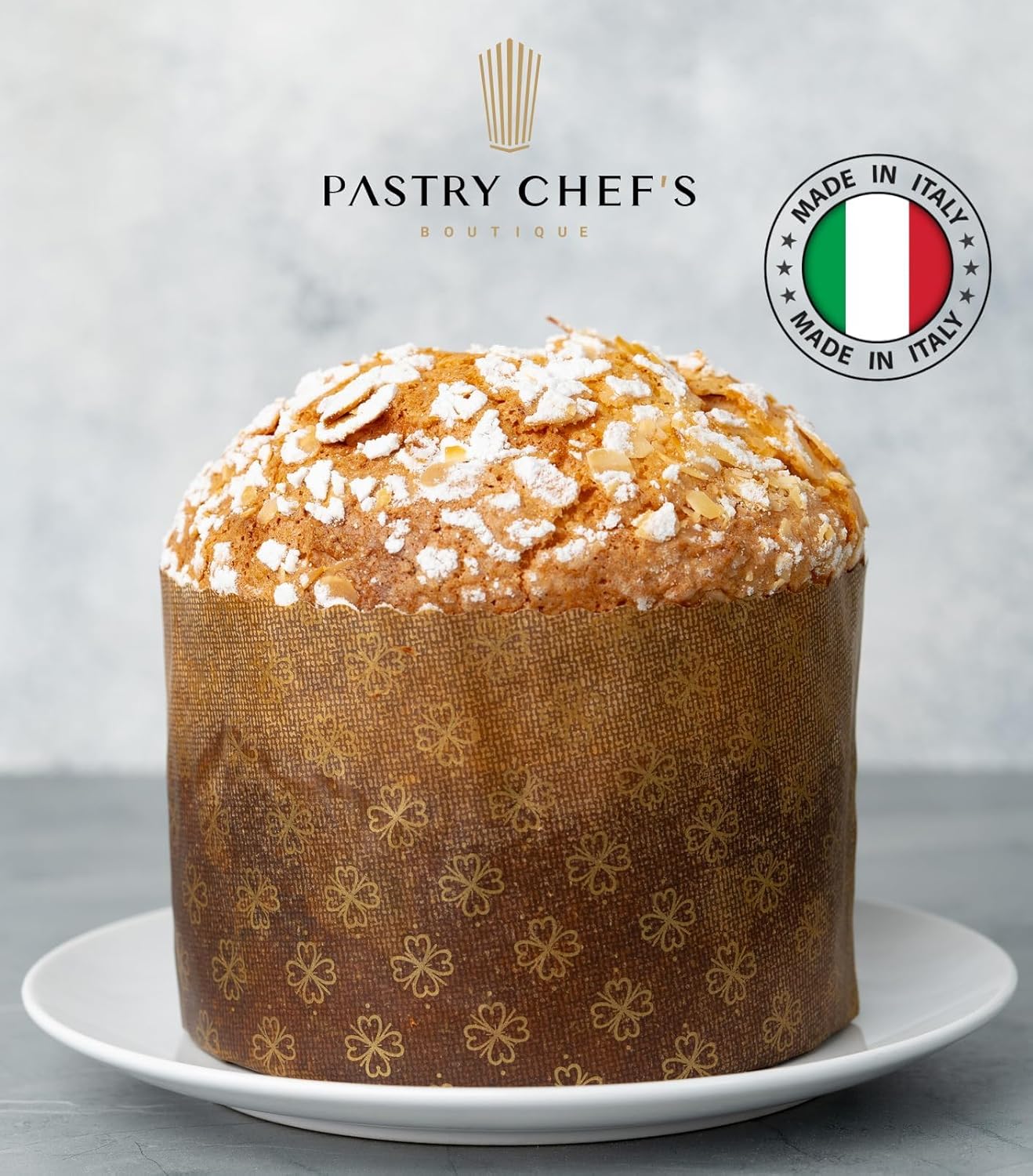 Pastry Chef's Boutique Thin Panettone Paper Pan Mold - Large 1 Kg - 6-5/8" x 4-5/16" - Pack of 6