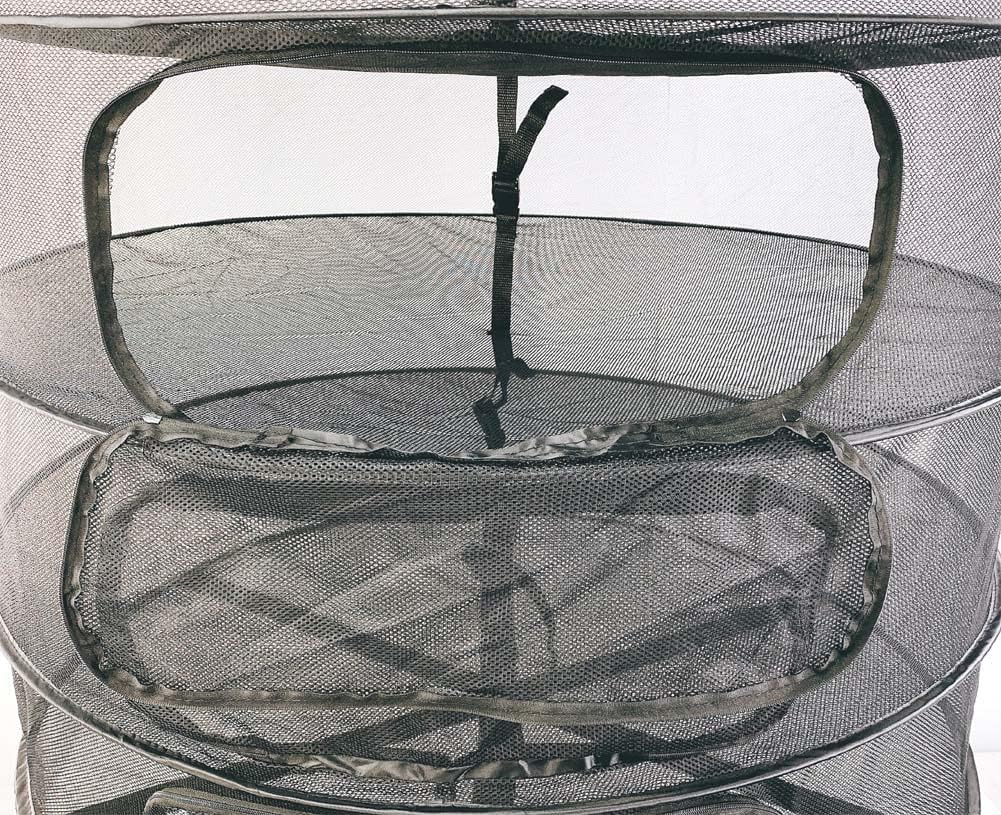 HORTIPOTS Herb Dry Rack Zipper Opening 3ft Adjustable Center Support Straps NO Sagging Fine Mesh Dry Net (Heavy Duty Zips 3FT)