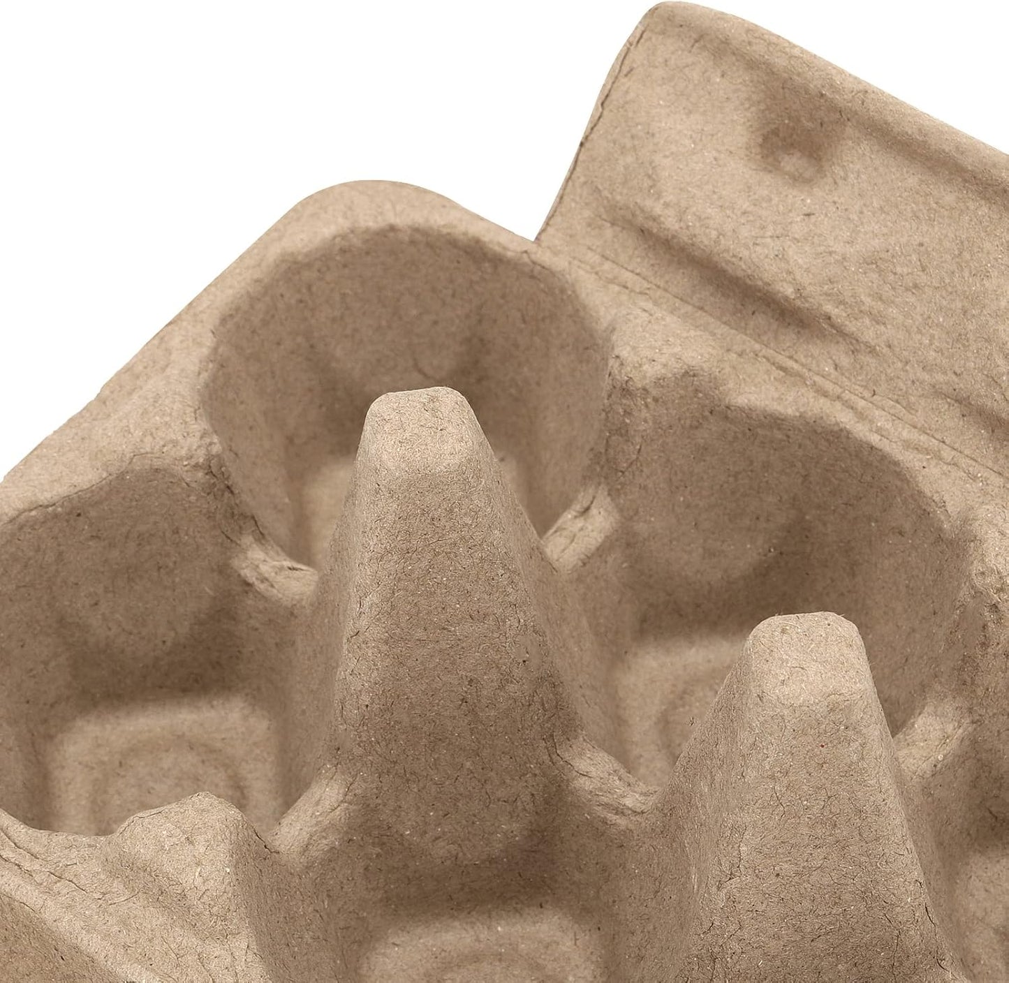 SEUNMUK 40 Pack 6 Cell Empty Egg Cartons, 6 x 3.7 x 2.7 Inch Brown Pulp Fiber Egg Tray Holder, Half Dozen Egg Container with Lids for Storing Eggs