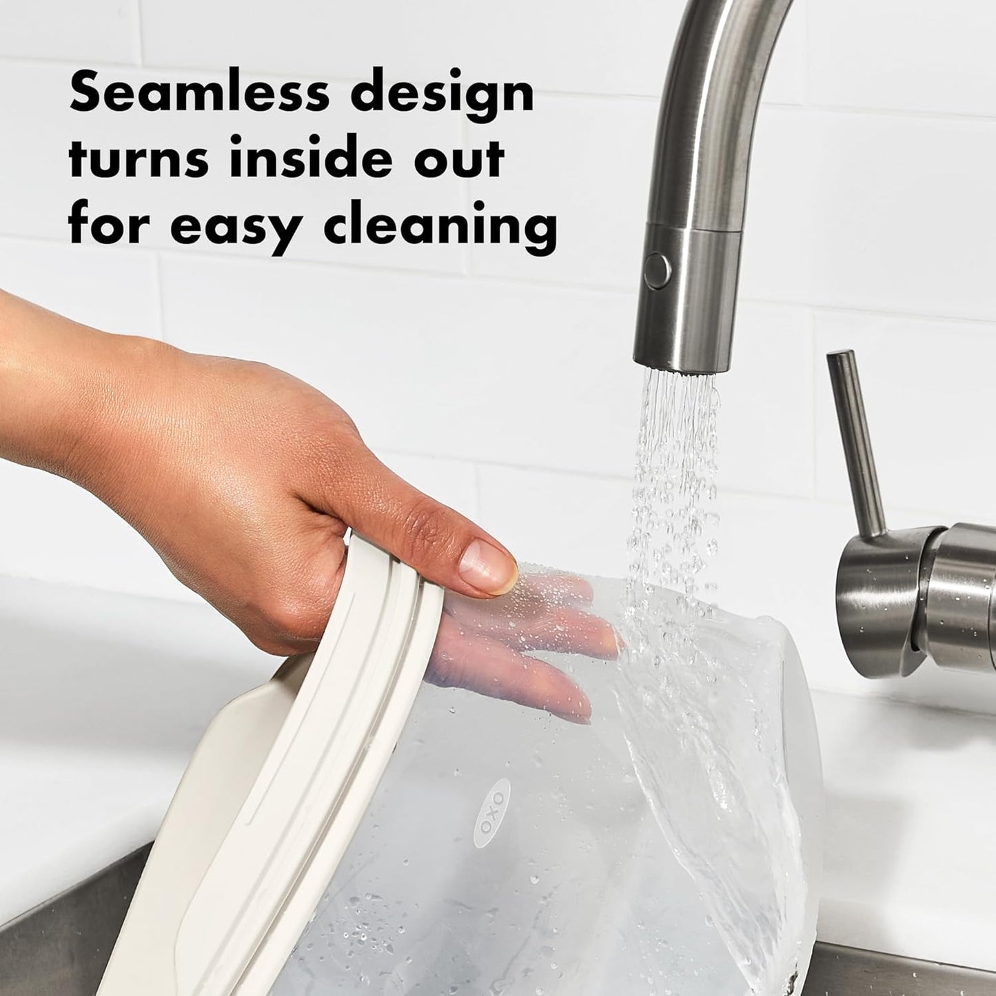 OXO Good Grips Silicone Reusable Bag – Gallon Bag (128 oz) - Oat