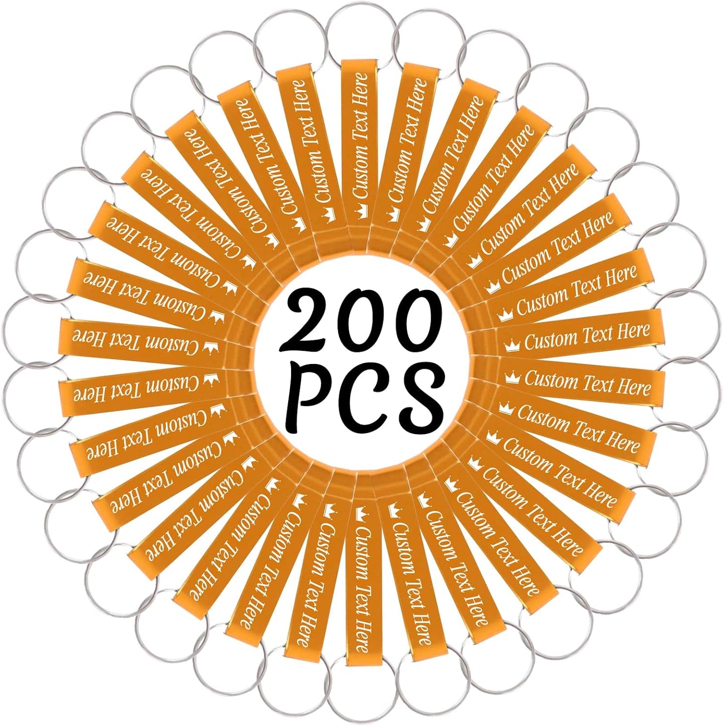 200PCS Personalized Bottle Opener Keychain Bulk Custom Beer Bottle Opener with Logo Text Engraved Wedding Bottle Opener Favors Customized Gifts for Guests Baby Shower Birthday Party-Gold