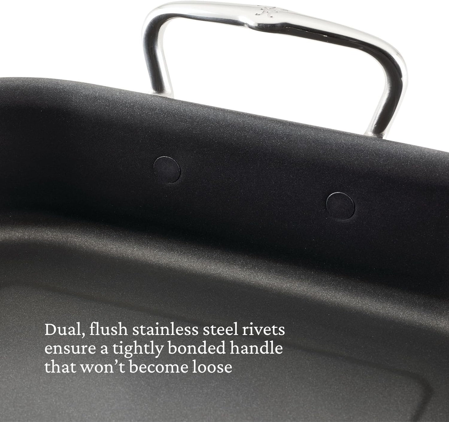 Hestan Provisions – 16.5" Classic Clad Nonstick Roasting Pan with Stainless Steel Rack