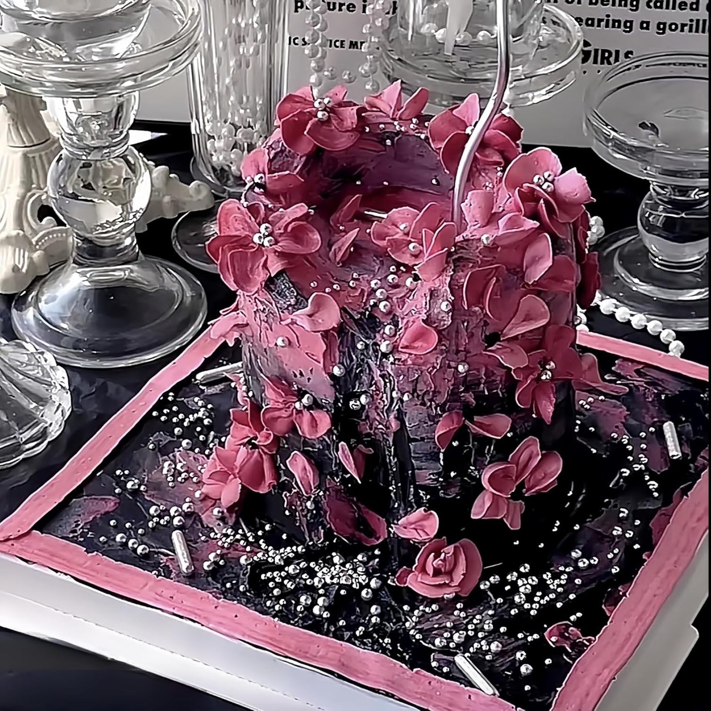 Silver Sprinkles Candy Mix Size Edible Pearls Cake Decorations Cupcake Toppers Cookie Decorating Perfect for Wedding Party Valentine Halloween Christmas Supplies 4.58OZ