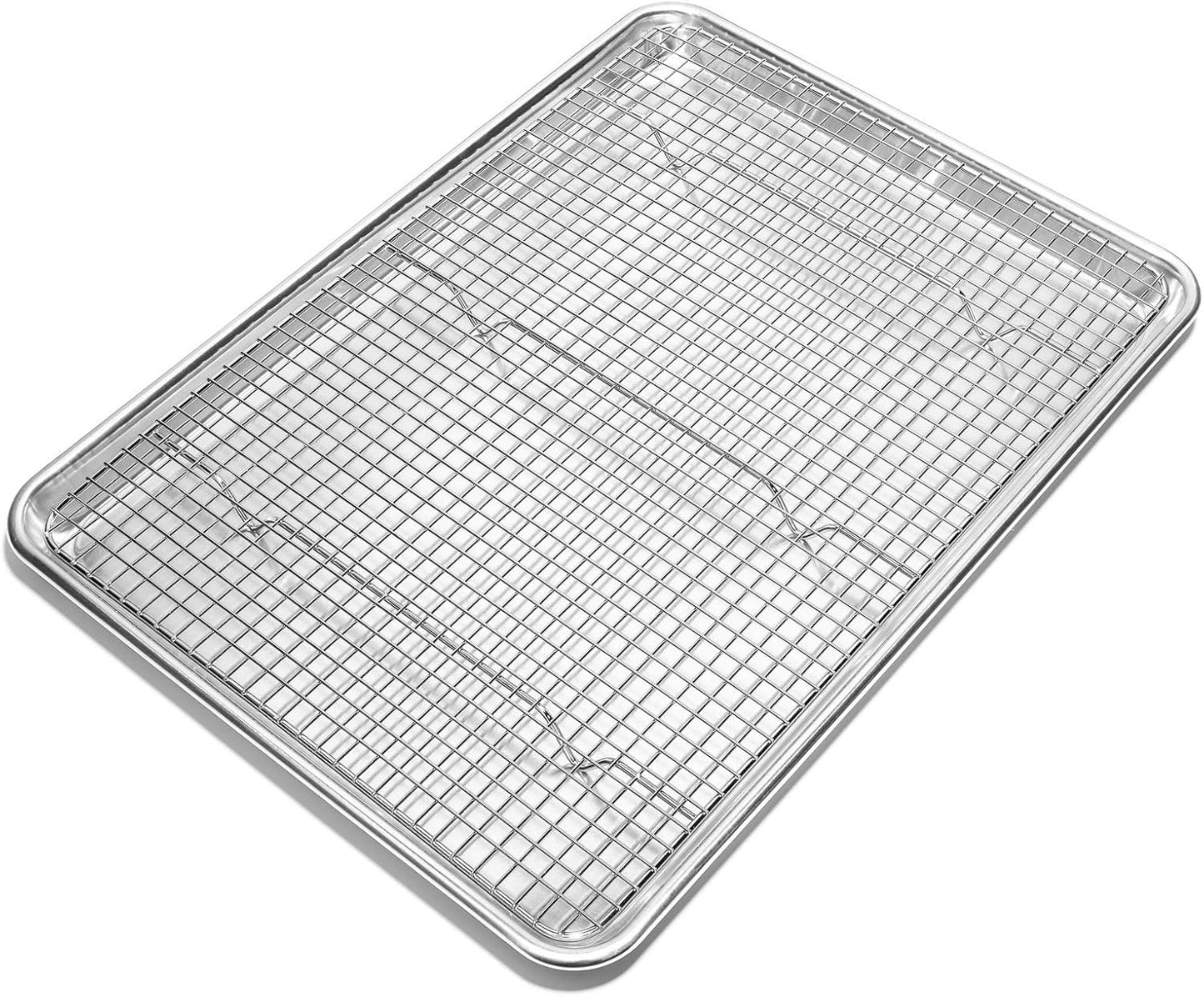 Last Confection Stainless Steel Baking & Cooling Rack - 12" x 17" (Fits Half Sheet Pan) - Cookie Baker's Oven Wire Rack