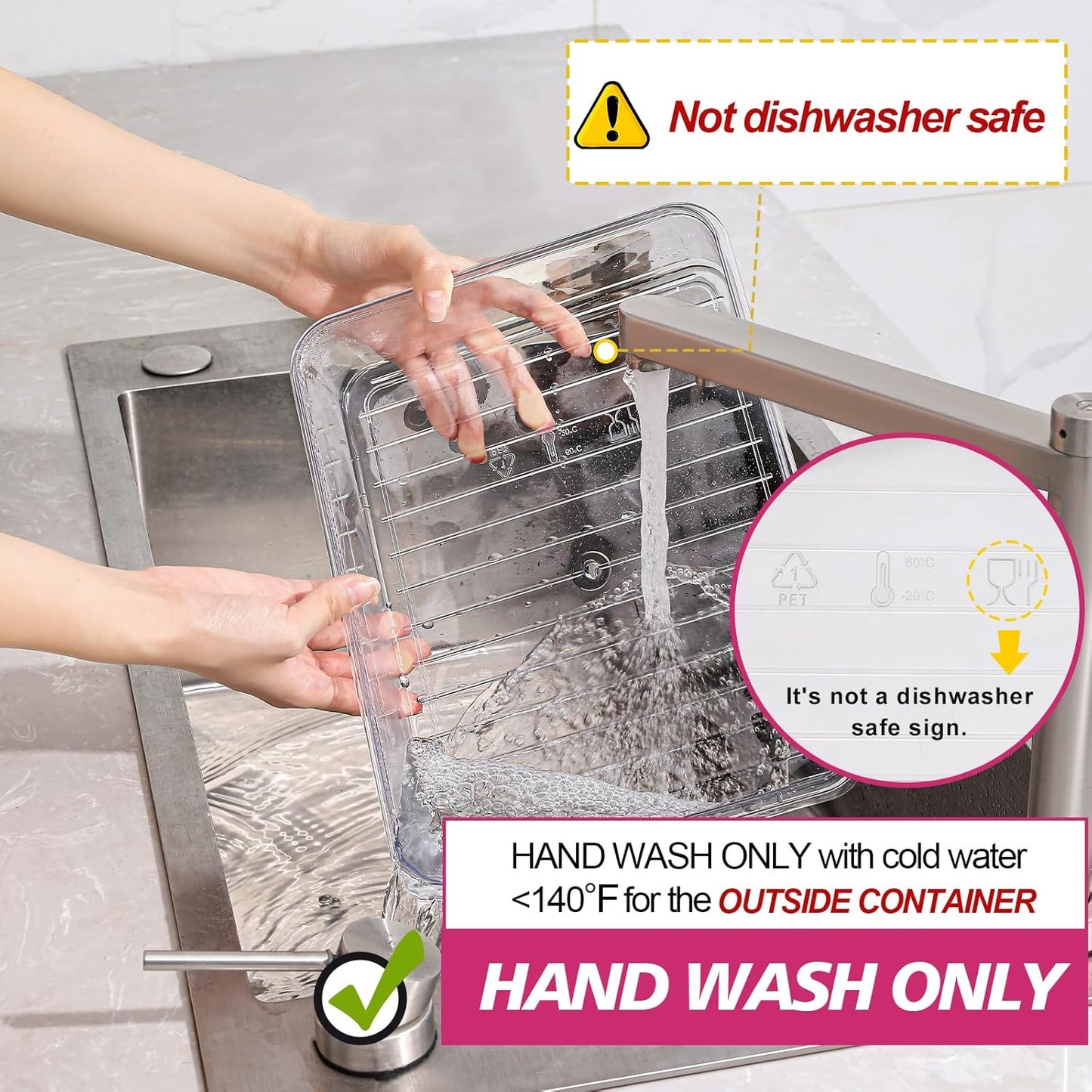 shopwithgreen Divided Serving Tray with Lid and Handle, Portable Snackle Box Charcuterie Container for Party, Veggies, Fruits, Nuts, Candy, Food Tray Platter Snack Box for Entertaining, Picnic, Pink