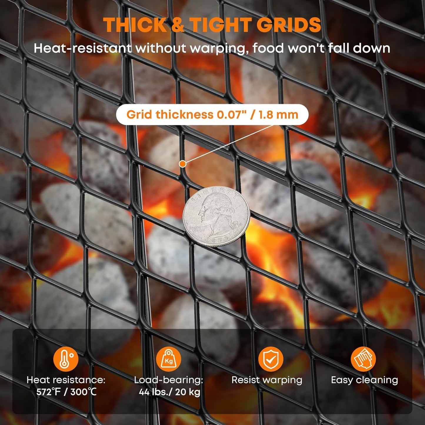 Stanbroil X-Marks Fire Pit Cooking Grate, Foldable Round Grill Grate with Handles, 30 Inch Portable Outdoor Campfire BBQ Grill, Black