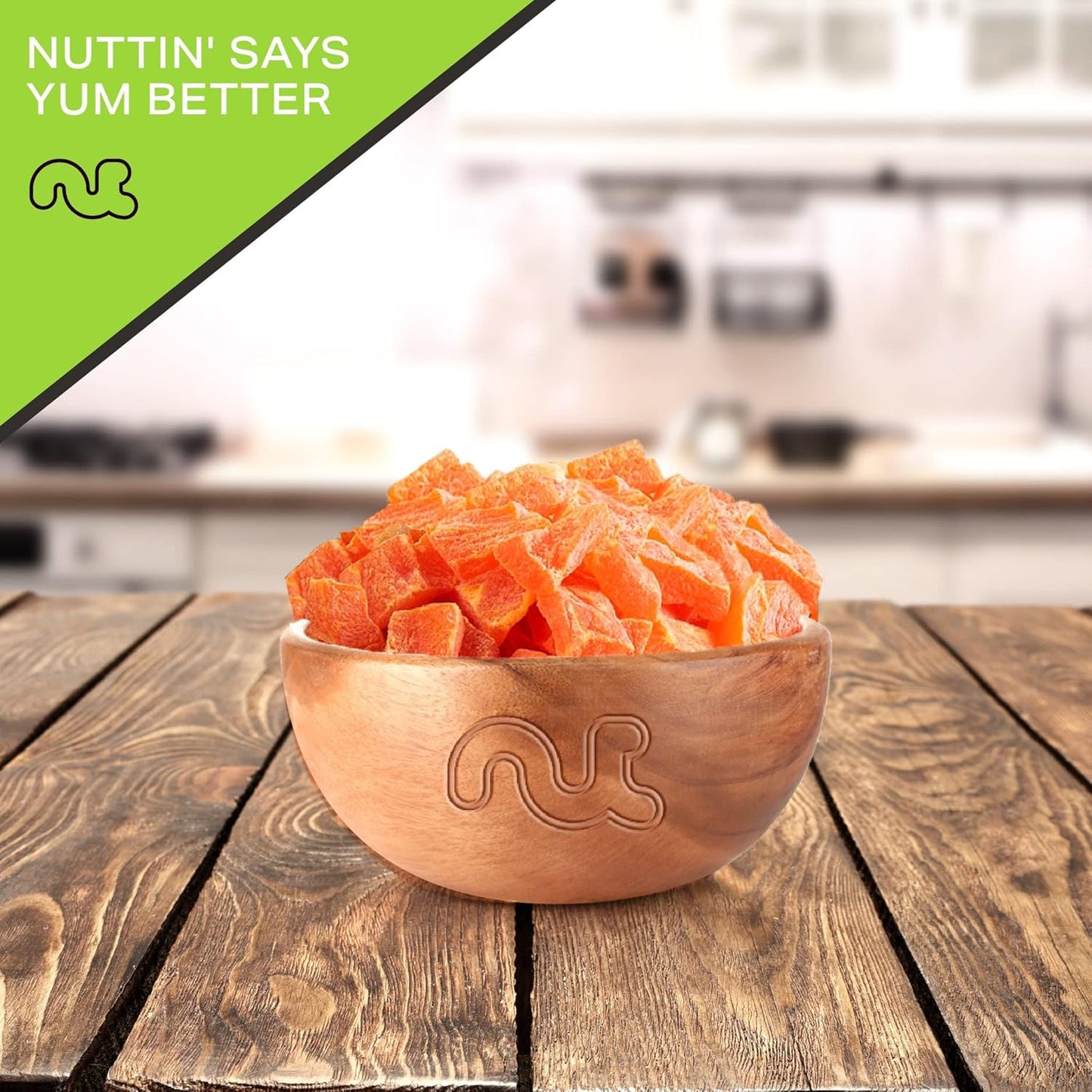 NUT CRAVINGS - Sun Dried Papaya Chunks, Lightly Sweetened (16oz, 1 LB) Bulk Dry Fruits Packed Fresh in Resealable Bag - Sweet Healthy Snack, Naturally Grown, Vegan, Kosher