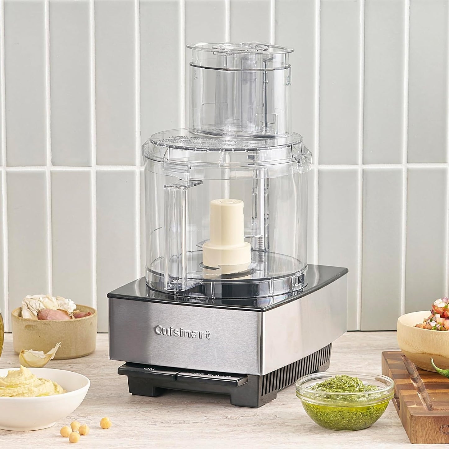 Cuisinart Food Processor 14-Cup Vegetable Chopper for Mincing, Dicing, Shredding, Puree & Kneading Dough, Stainless Steel, DFP-14BCNY