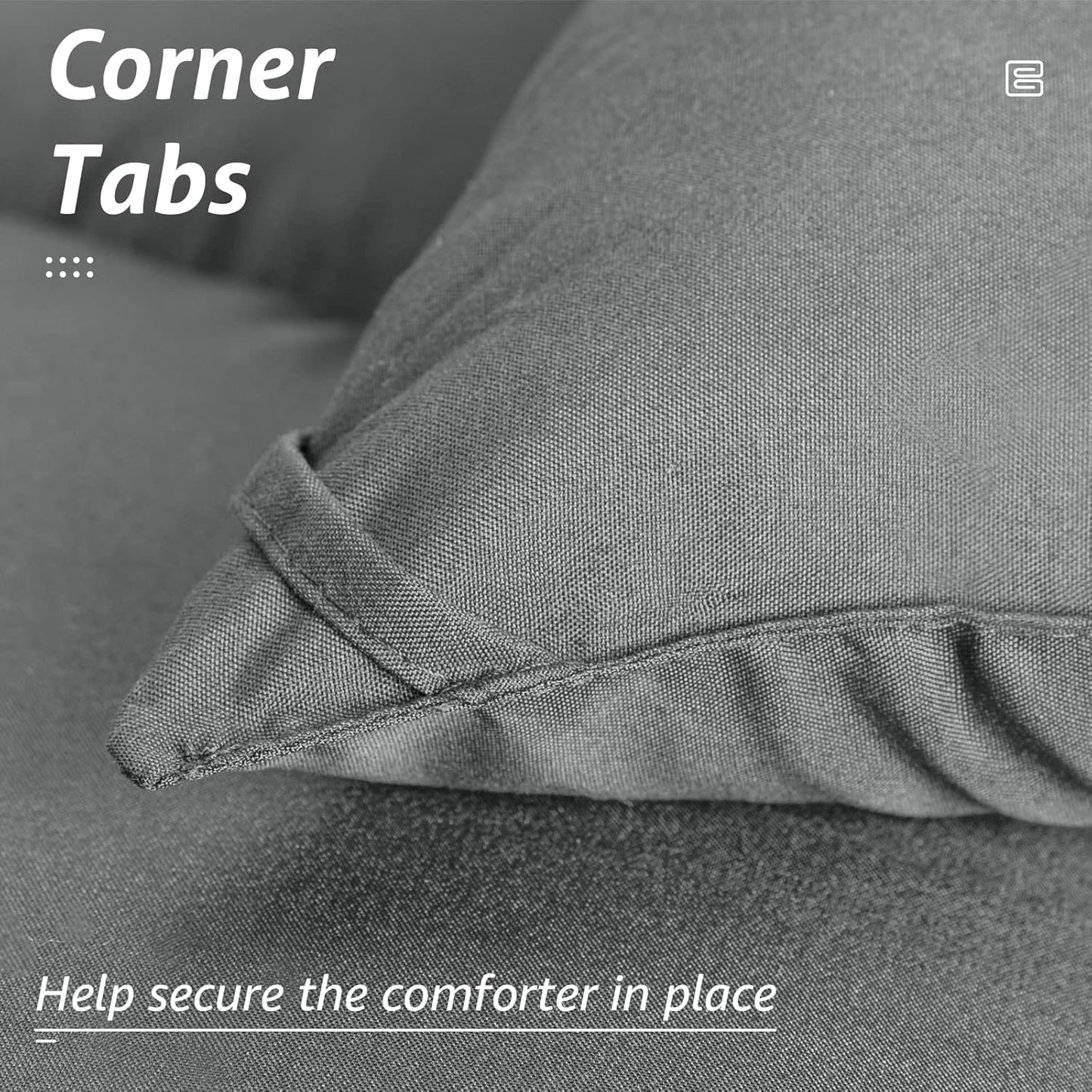 HYLEORY All Season Twin Size Bed Comforter - Cooling Down Alternative Quilted Duvet Insert with Corner Tabs - Winter Warm - Machine Washable - Light Grey