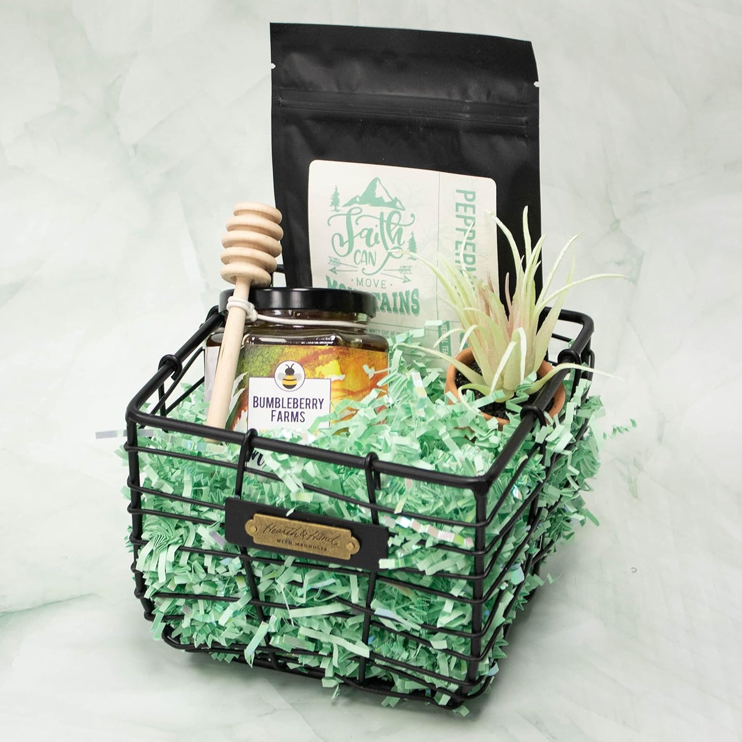 MagicWater Crinkle Cut Paper for Gift Baskets - 2LB - Diamond Mint - Perfect for Shredded Paper Filler, Basket Filler, Gift Boxes, Bridesmaid Gifts, Halloween Stuffers & More – Ideal for All Occasions