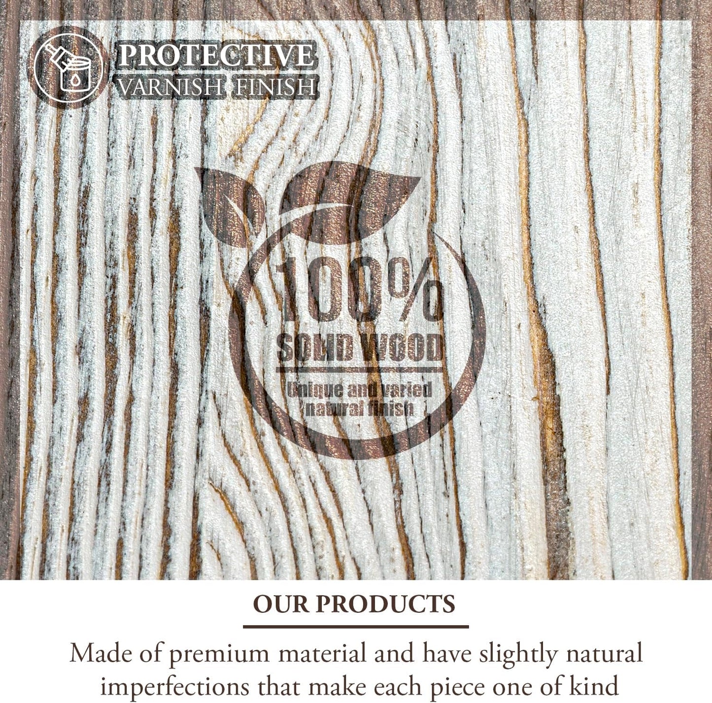 MyGift Wall Mounted Kitchen Utensil Rack, Rustic White Washed Wood Rolling Pin Cooking Tool Hanger with 4 Hooks for Aprons, Dish Towel, Mugs, Spoons