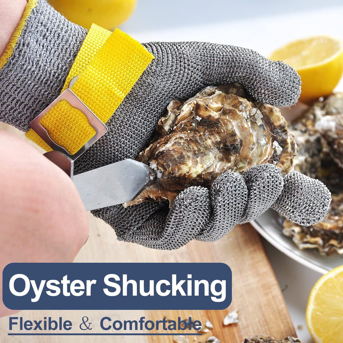 Dowellife Level 9 Cut Resistant Glove, Grey, Small (Pack of 2)