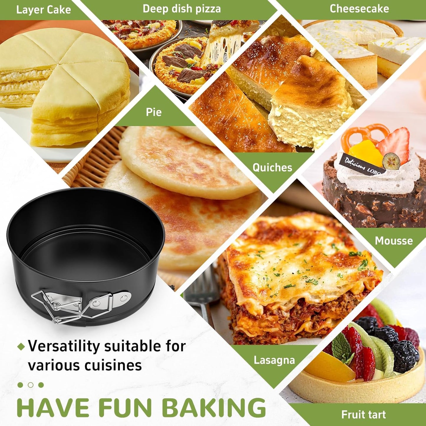 4 Inch Mini Springform Pan, Non-stick Cheesecake Pan, Spring Form Pans for Baking, Springform Pans with Removable Bottom, Round Cake Pans, Small Cake Mold for Mini Cheesecake Pizza