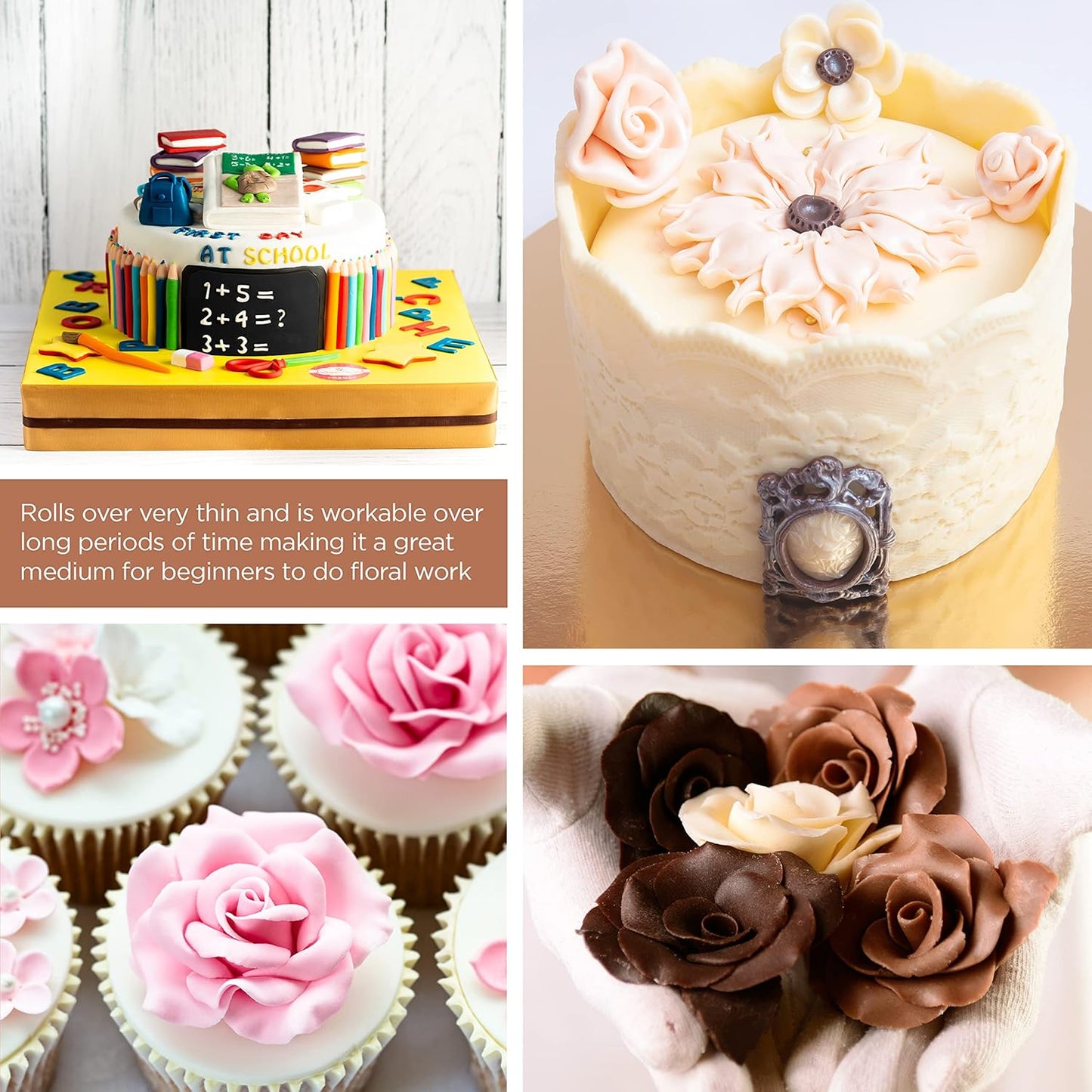 Bakerpan Black Modeling Chocolate - 1 Pound - Sculpt Cakes, Model Figurines, and Create Cake Toppers (Made in USA)