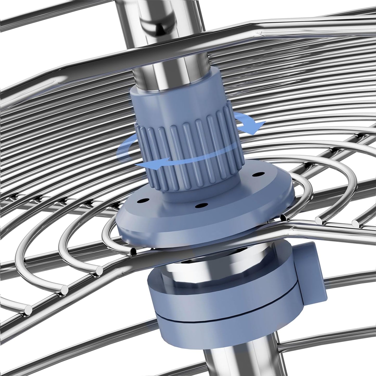 24" Kidney Corner Cabinet Lazy Susan - Turntable for Kitchen, Adjustable Height Replacement Shelves for Corner Cabinet, Chrome Silver (Cannot be Door-Mounted)