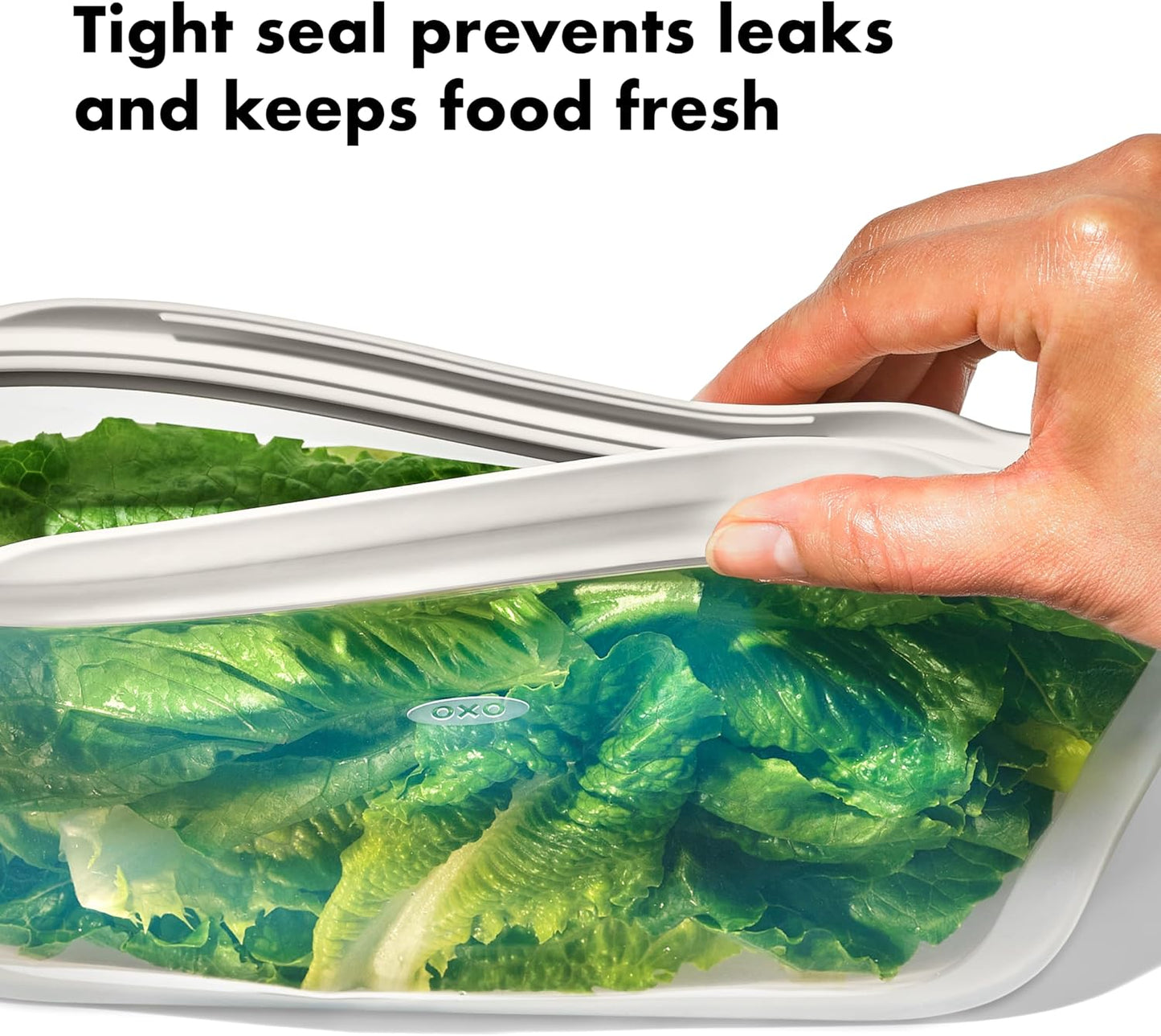 OXO Good Grips Silicone Reusable Bag - Stand-Up Cup (8 oz) - Oat