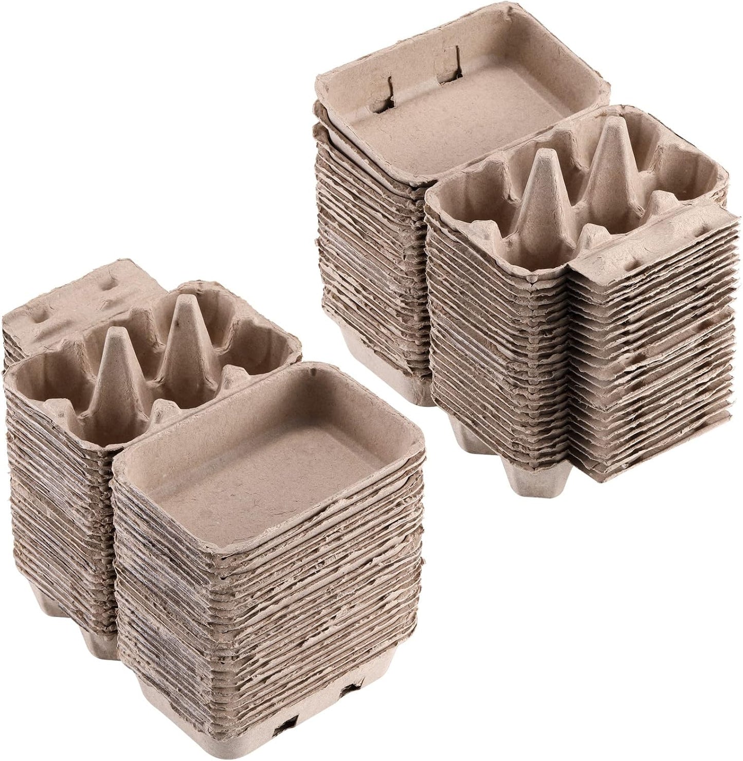 Half Dozen Vintage Egg Cartons 50 Pack, Blank Natural Pulp Egg Cartons 6 Count for Chicken Eggs Reusable, Storage Tray Strong for Holds Up to Six 6 Huevo Carton Cardboard Paper Holder Container