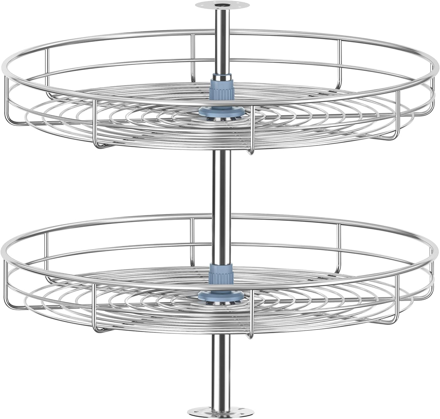 24" Lazy Susan Turntable for Cabinet - Corner Cabinet Organizer for Kitchen, Full Circle Corner Cabinet Lazy Susan Replacement Shelves Rotating Rack for Corner Base