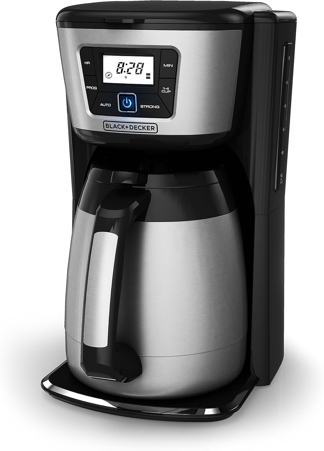 BLACK+DECKER 12-Cup Thermal Coffee Maker, Keep Coffee Hot with Insulated Stainless Steel Carafe, Digital Controls, Easy to Clean.