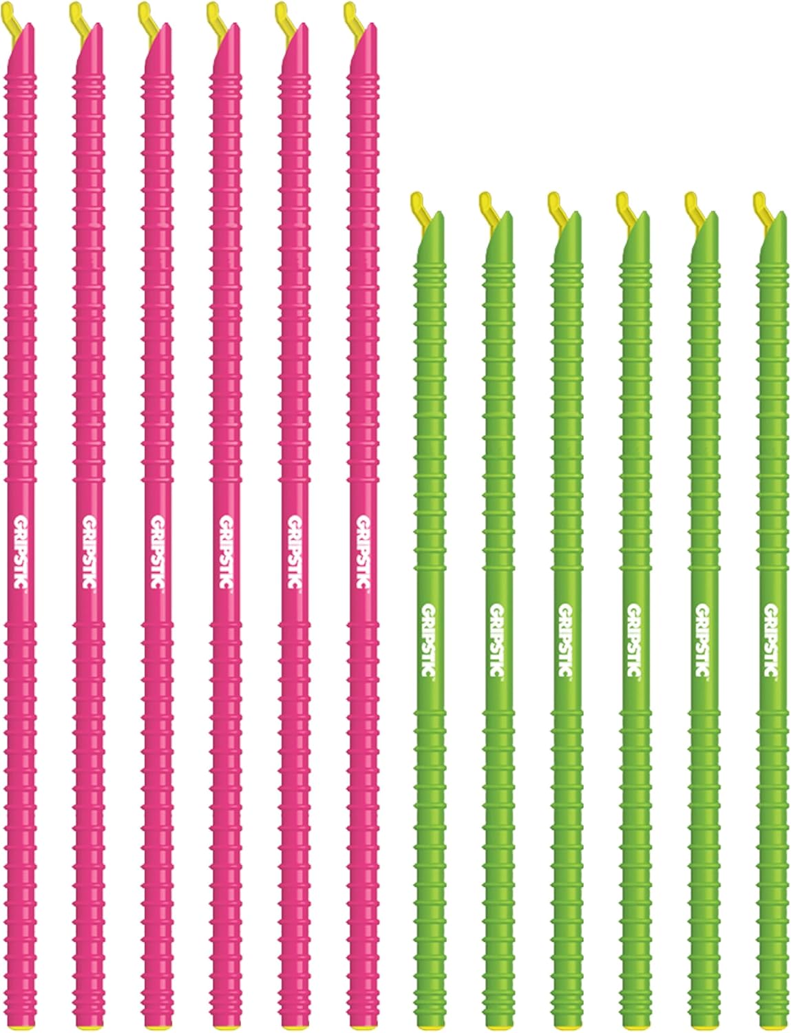 GripStic Bag Sealer - Reusable Chip Clips, Bag Clips. Patented. Airtight & Waterproof Seal on Food Storage Bags, Kids Snacks & More. Near Zero Waste. 12ct XLarge