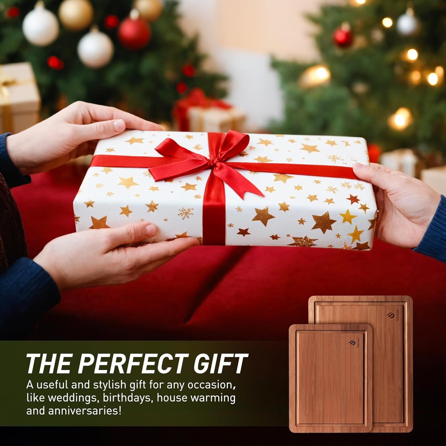 Bamboo Cutting Board Set Non Slip Feet Over Sink Gifts Best Mama Mommy Bonus Busy Mom Ever Christmas Xmas Birthday Law Step Stepmom Stepmother Who Have Everything Good Unique Useful Present