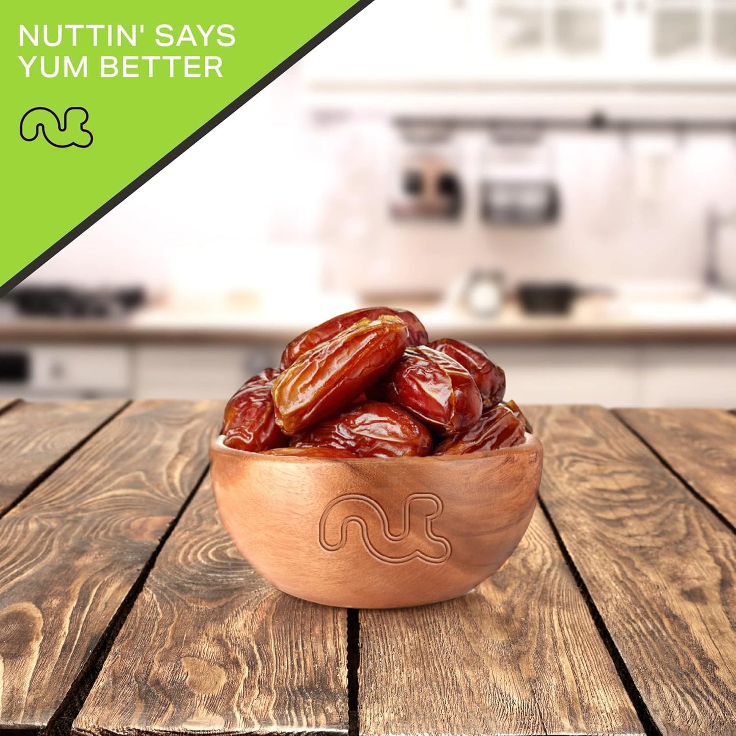 NUT CRAVINGS - Sun Dried Deglet Noor Dates Pitted, No Sugar Added (48oz, 3 Lbs) Bulk Dry Fruits Packed Fresh in Resealable Bag - Sweet Healthy Snack, Naturally Grown, Vegan, Kosher