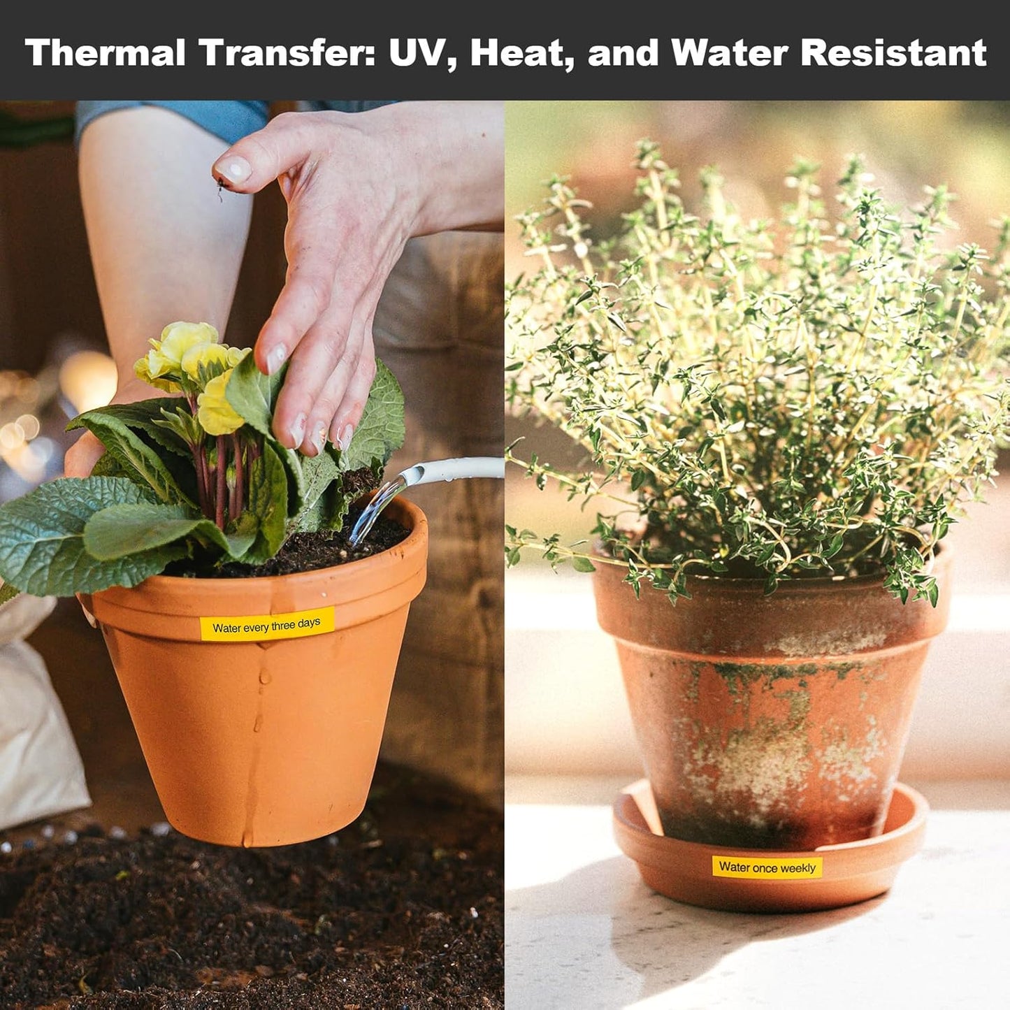 SUPVAN LP5120M Label Maker Machine Bundle (5 Tapes Included) with Keyboard & AC Adapter, Waterproof Thermal Transfer Label Printer with Ik+ Icons for Garage, Home, Office Organization