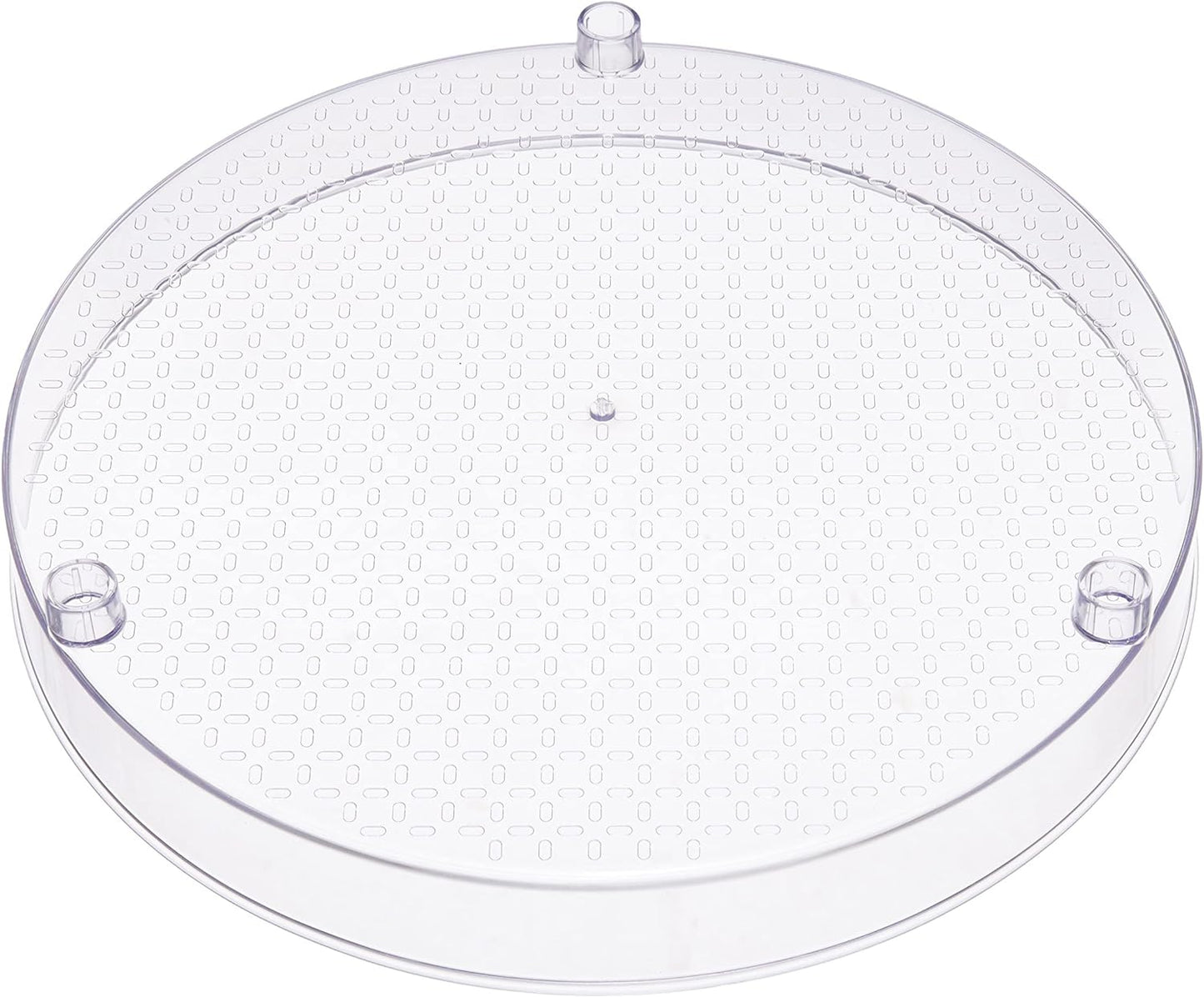 Amazon Basics 2 Tier Lazy Susan Turntable Organizer, 12" Diameter, Clear