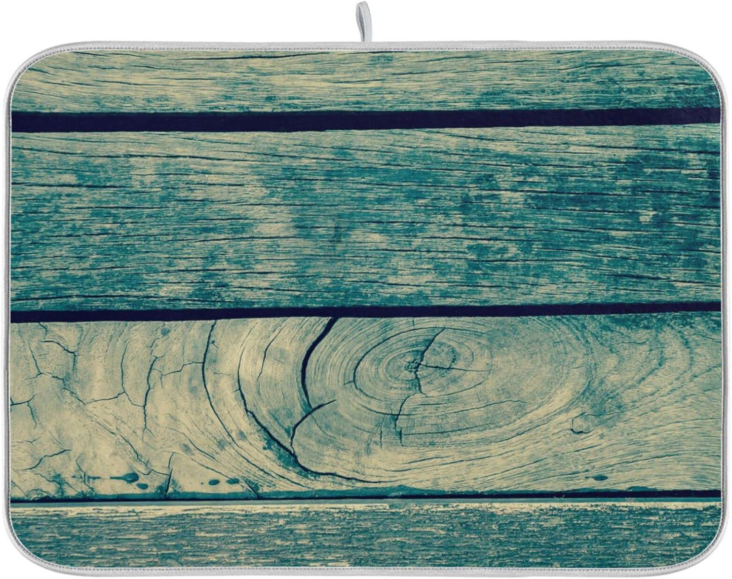 senya Super Absorbent Dish Drying Mat, Microfiber Fast-Drying Dish Mat, 24'' x 18'', Kitchen Dish Drying Pad, Vintage Retro Wooden Background, (g289343133p523c558s1114)