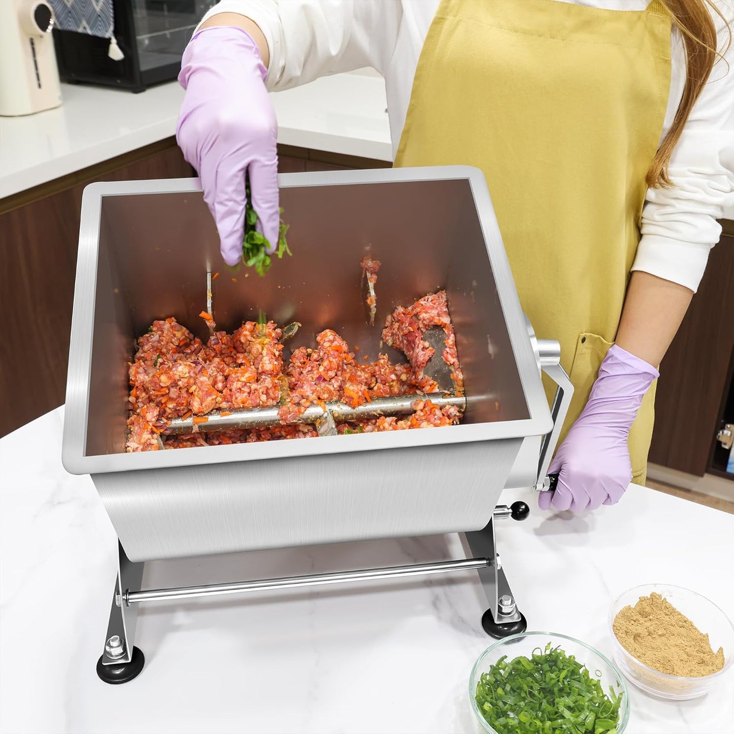 Butcher Series 35 lb / 6 Gallon Manual Tilting Meat Mixer