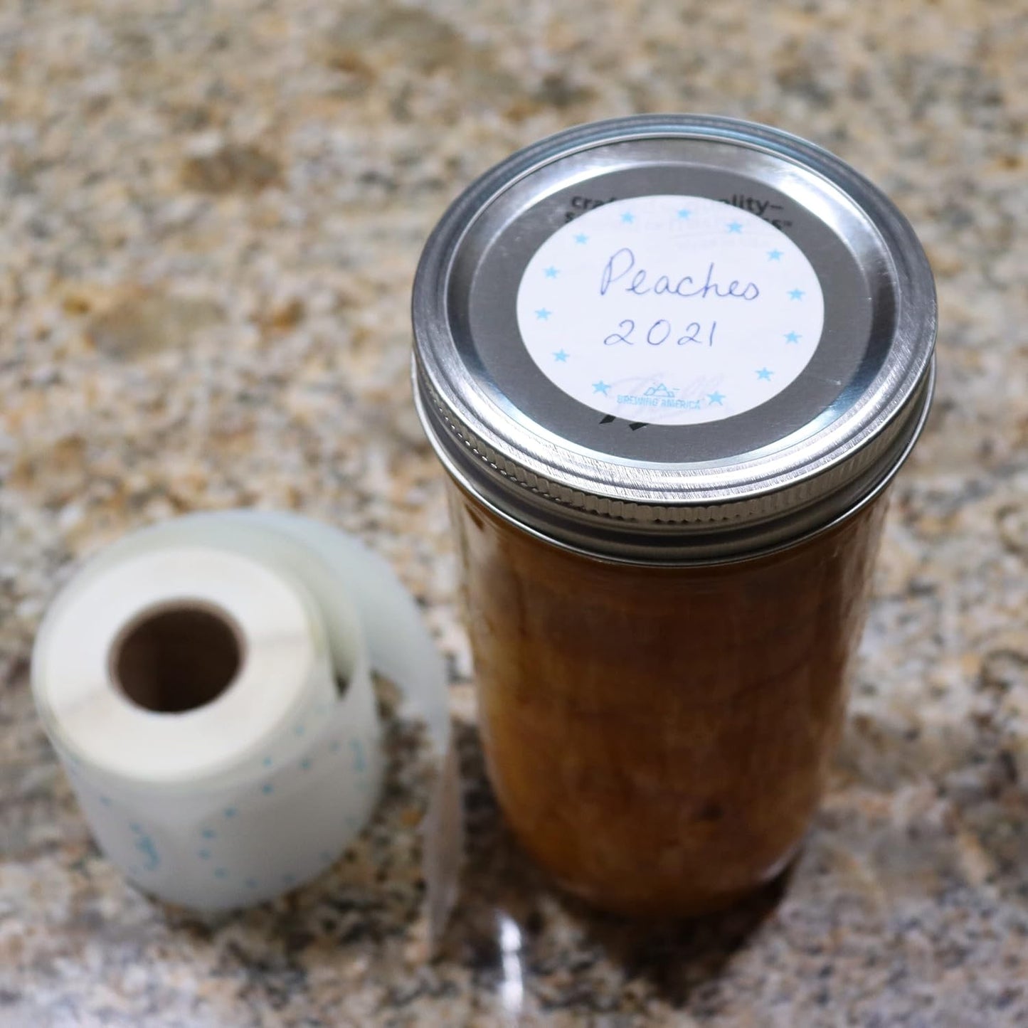 Dissolvable Food Labels for Canning, Pantry, Food Containers, and Mason Jar Food Prep Storage and Organization - Made in USA - Completely Washes Away -250 Labels - 2 Inch Round