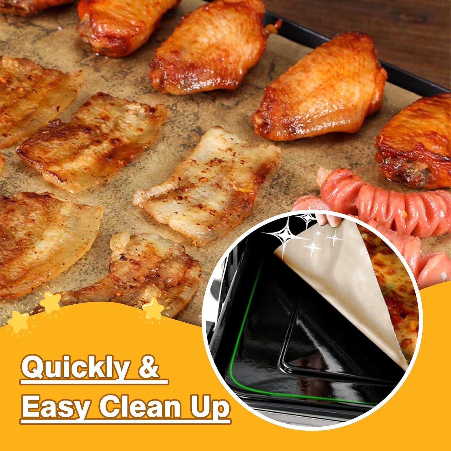 Air Fryer Liners Disposable,100PCS Parchment Paper Sheets Compatible with Nuwave Bravo Air Fryer Toaster Smart Oven, Air Fryer Accessories for Nuwave 12-in-1 30qt Oven