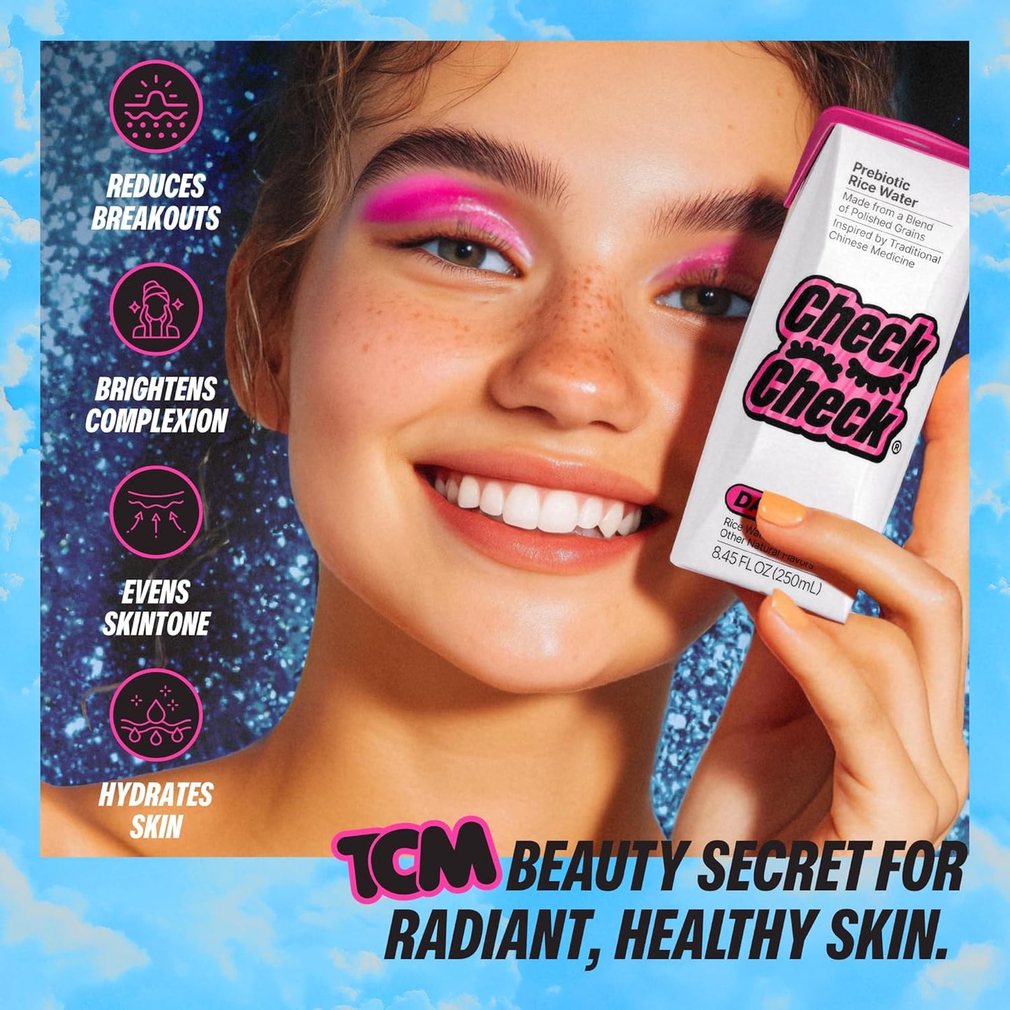 CheckCheck Prebiotic Rice Water, Dawn and Dusk Variety, 12 Pack, 8.45 Fl Oz Bottles (12 Pack, Dawn)