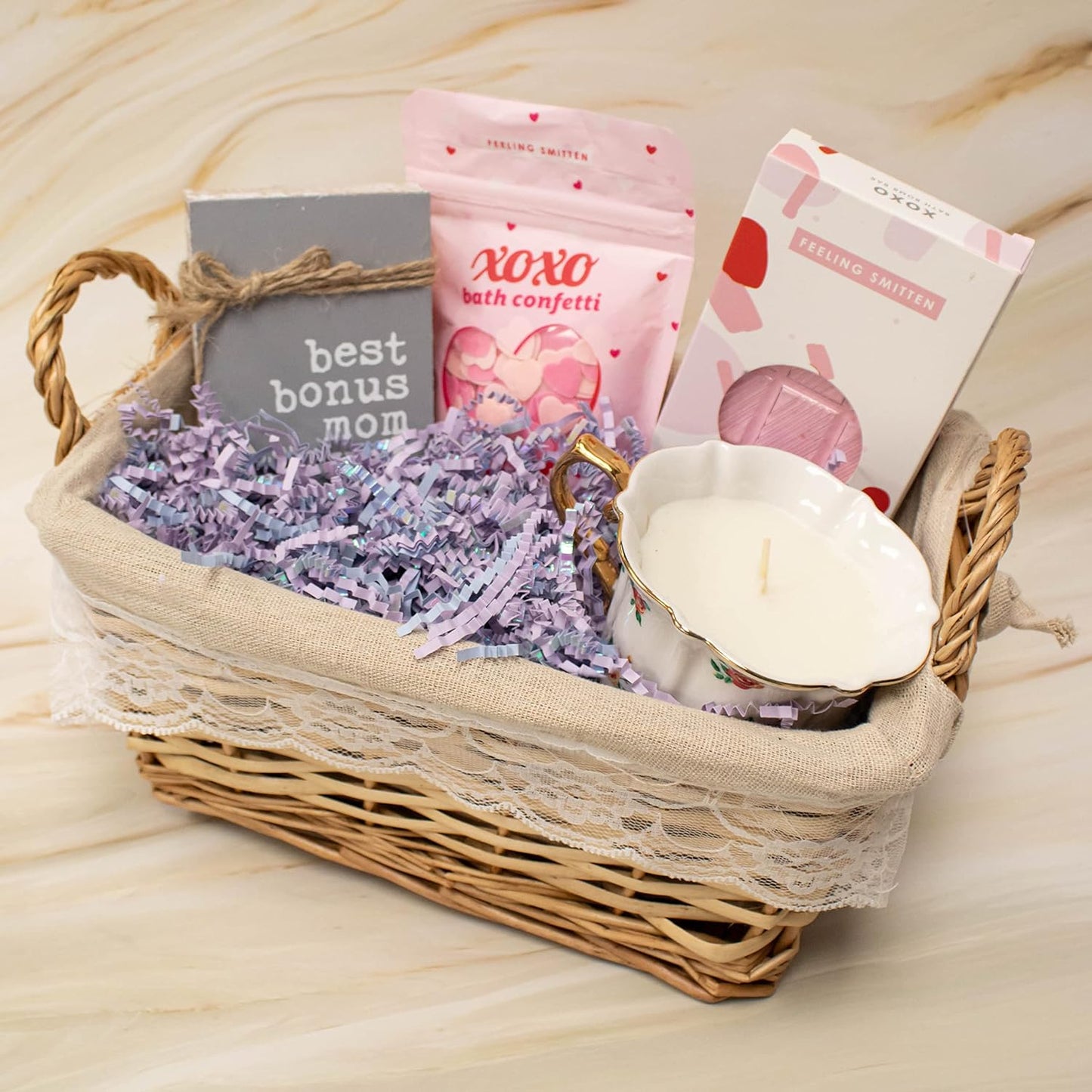 MagicWater Crinkle Cut Paper for Gift Baskets - 2LB - Diamond Lavender - Perfect for Shredded Paper Filler, Basket Filler, Gift Boxes, Bridesmaid Gifts, Halloween Stuffers & More – For All Occasions