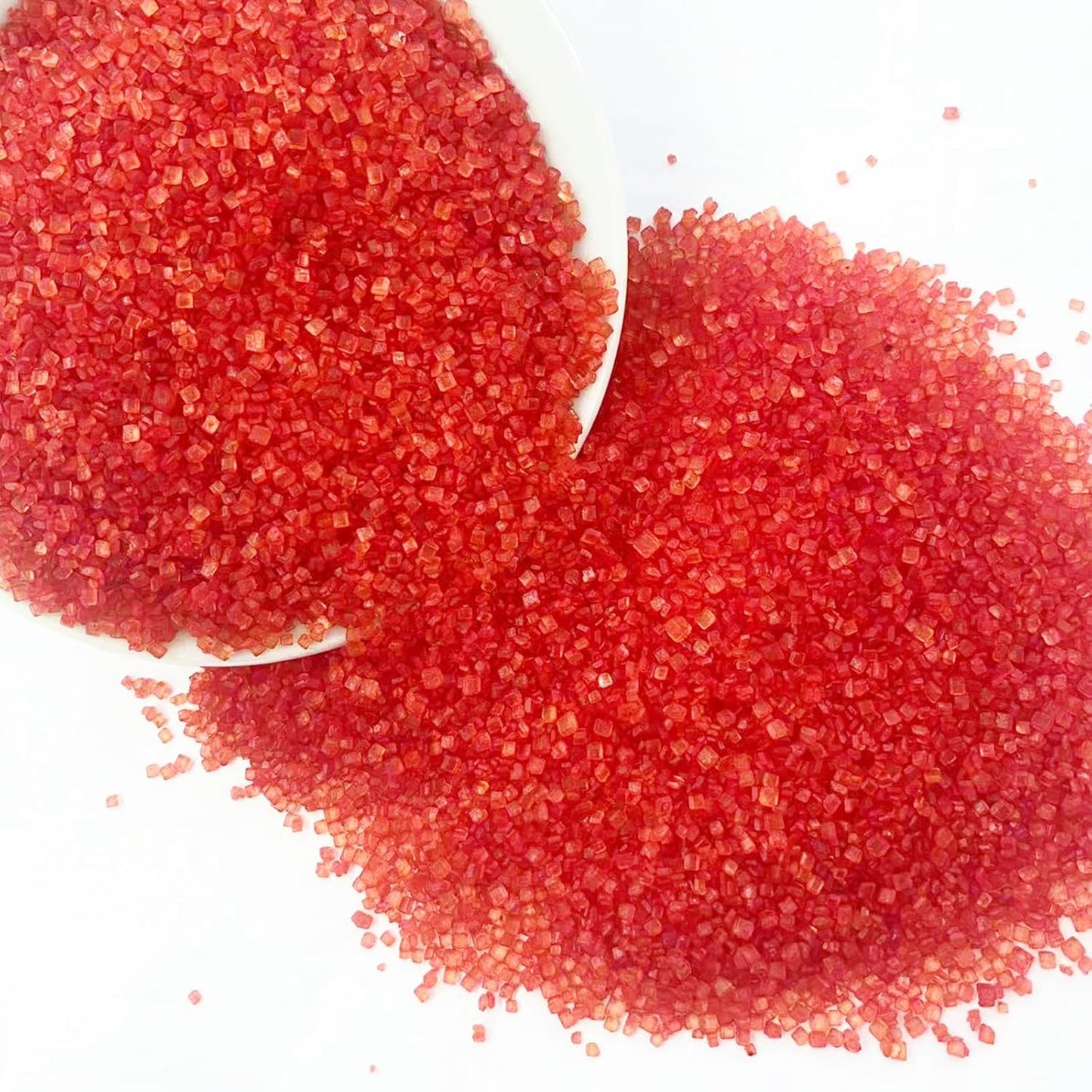 Sentovac Red Sanding Sugar for Baking Edible Sparkling Sugar Sprinkles Coarse Sugar Crystals for Baking Topping Cake Cookie Cupcake Topper Ice Cream Decoration Supplies 3.2 OZ