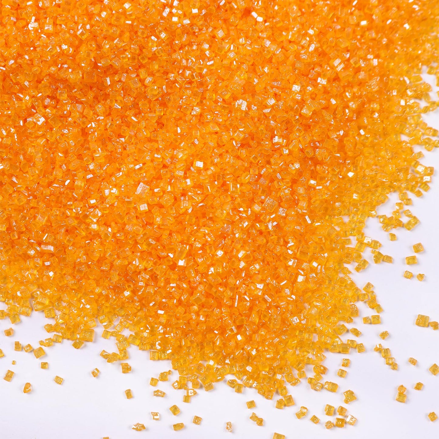 Orange Sanding Sugar for Baking Edible Sparkling Sprinkles Coarse Sugar Crystals for Easter Cake Decoration Cookie Cupcake Topper Ice Cream Topping Supplies 150g/5.3oz