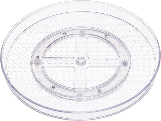 Amazon Basics Clear Lazy Susan Turntable Organizer, 12-Inch, 2-Pack