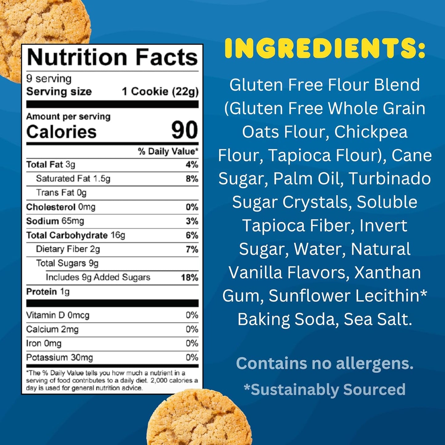 Whoa Dough Ready to Bake Cookie Dough Sugar Cookie – Certified Non-GMO, Kosher, Gluten Free – Plant-Based Snack Dough Made with Real Ingredients – 6 Pack