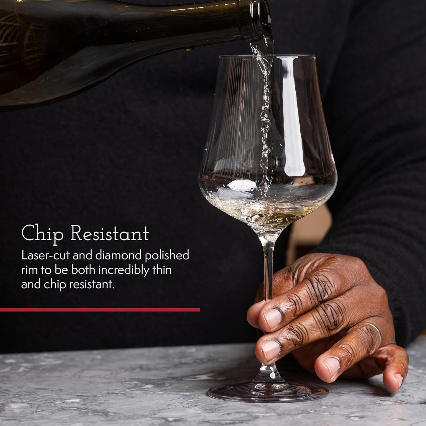 Gabriel-Glas StandArt Crystal Wine Glasses, Set of 2 with Gift Box - Premium, Universal Wine Glass for Red and White Wine - Dishwasher Safe, Lead-Free, 16 oz.