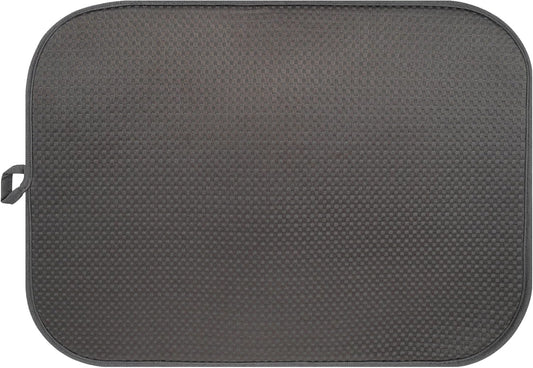 Dark Gray Dish Drying Mats 17” x 24” – Extra Large Kitchen Drying Mat for Countertop, Absorbent Microfiber Dish Rack Mat, Foldable Dish Pad for Dishes, Pans – Reusable Dish Drainer Mat