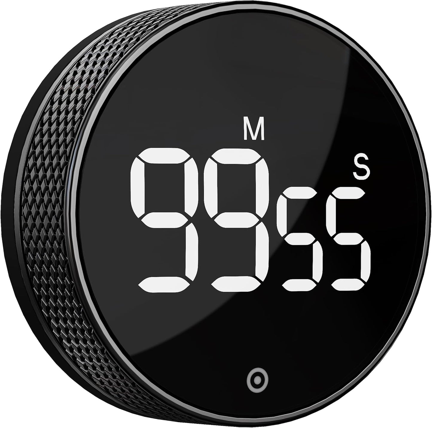 BlueSnail Kitchen Timer with LED Digital Display Smart Efficana for Home Classroom Gym Office, Volume and Brightness Adjustable Productivity Timer (All Black)