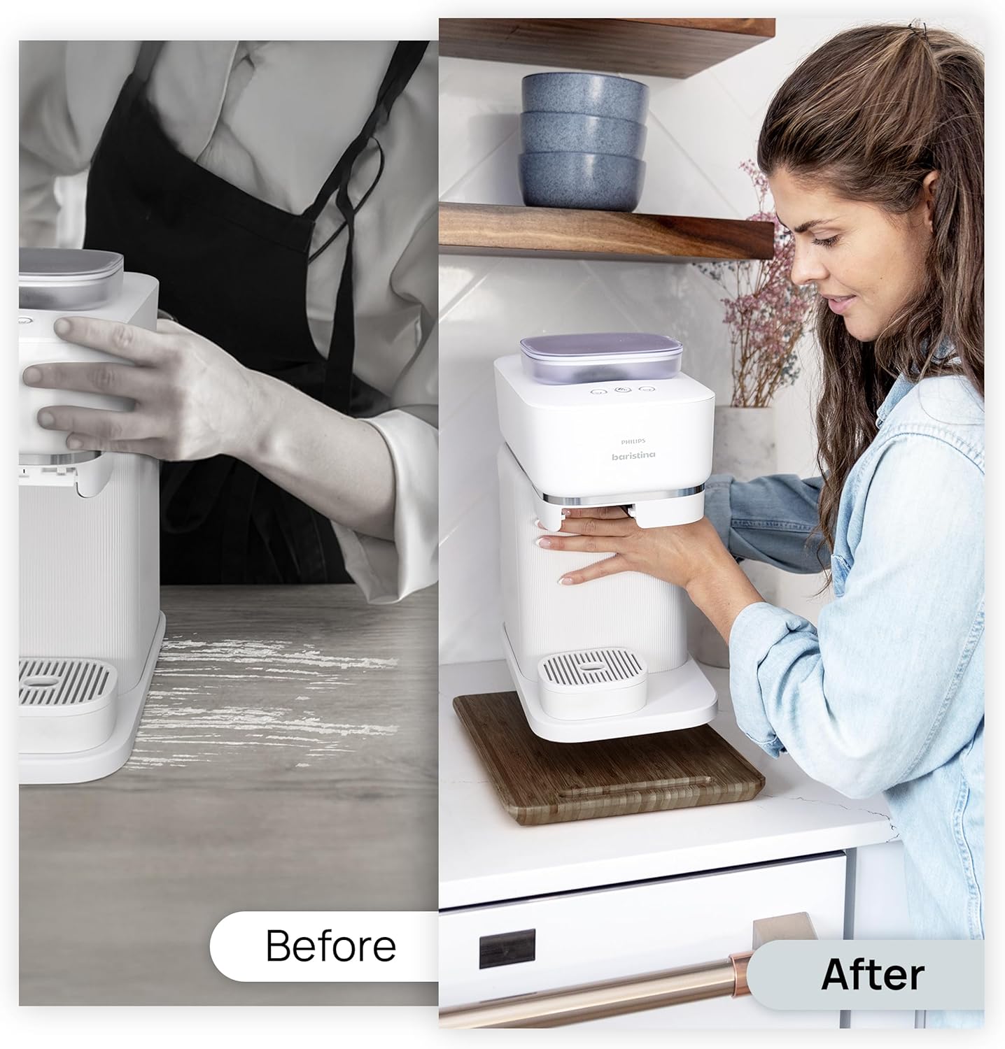 Ibyx Elegant Sliding Tray for Your Coffee Maker & Heavy Kitchen Appliances - Sturdy, Slides Easily from Under The Cabinet (Brown, 7.5”W x 14.5”D)