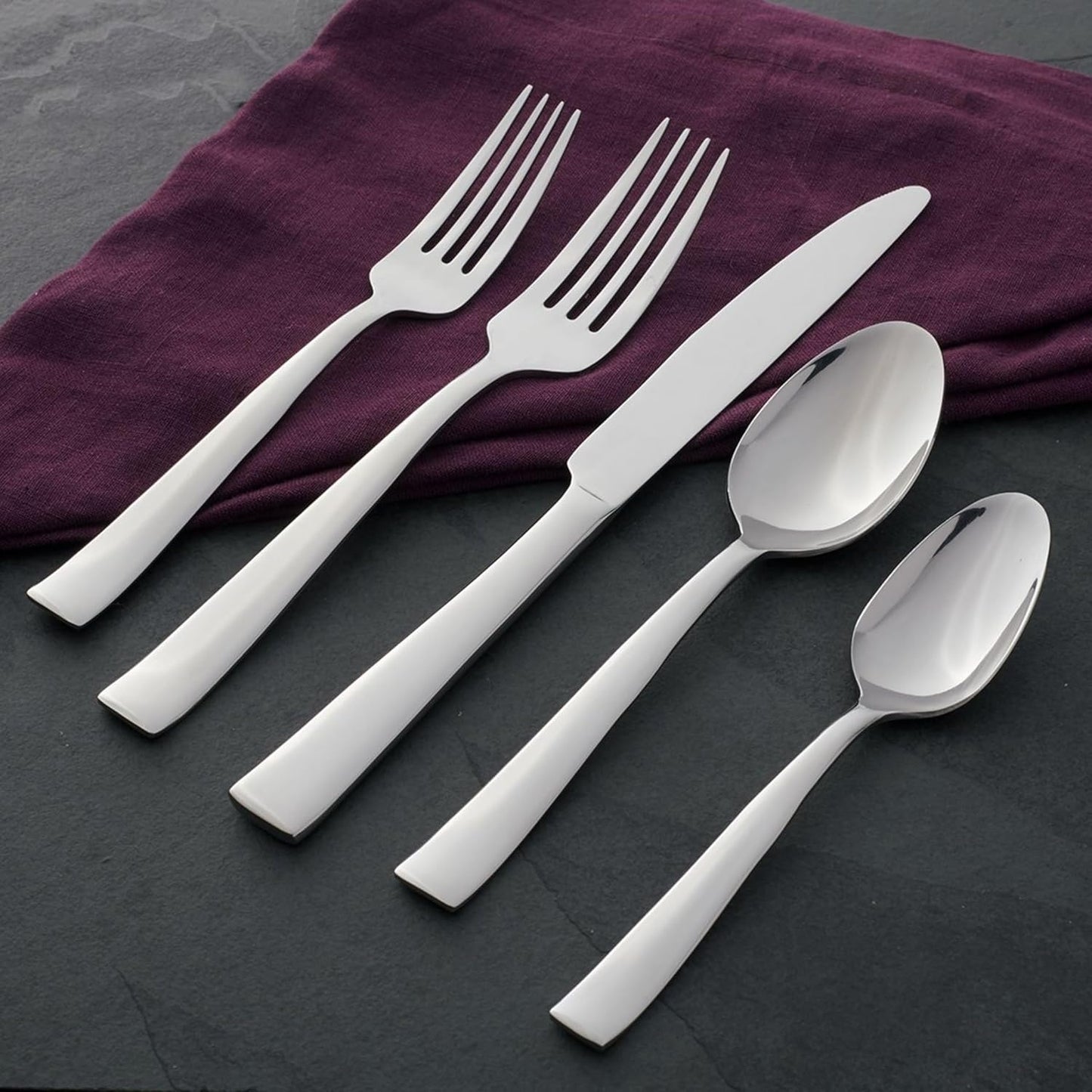 Oneida H147020A Monolith 20 Piece Everyday Flatware, 18/0 Stainless Steel, Silverware Set (Service for 4)