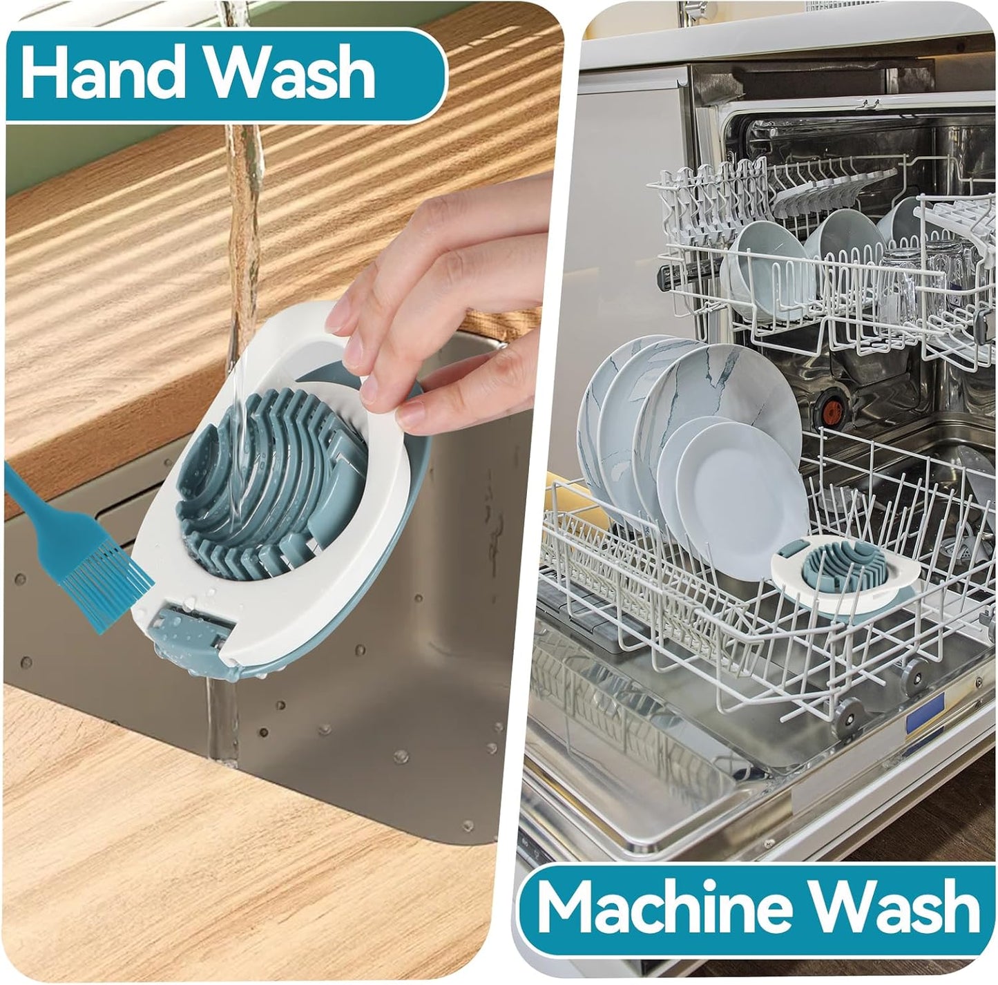 Egg Slicer & Dicer for Hard Boiled Eggs - Heavy Duty Cutter Dicer with Stainless Steel Wire, Cuts Strawberries, Kiwis & Soft Fruits Effortlessly - Easy-Clean Kitchen